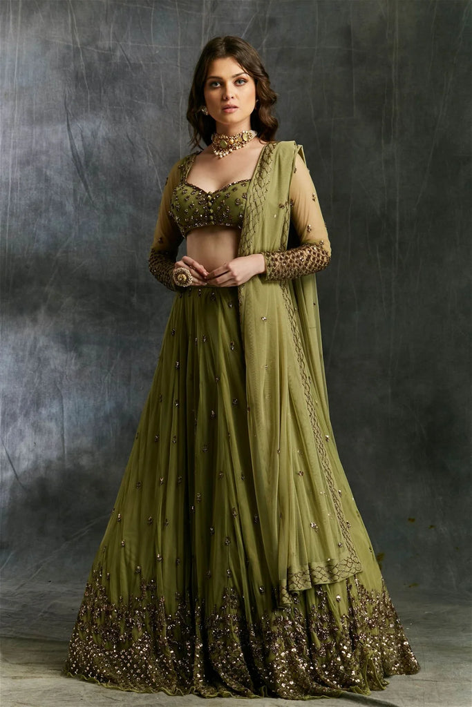 Indian Bridal Dress Green Wedding Lehenga Choli Party Wear Lehenga Choli  Ready to Wear Blouse for Women's Stitched Skirt - Etsy