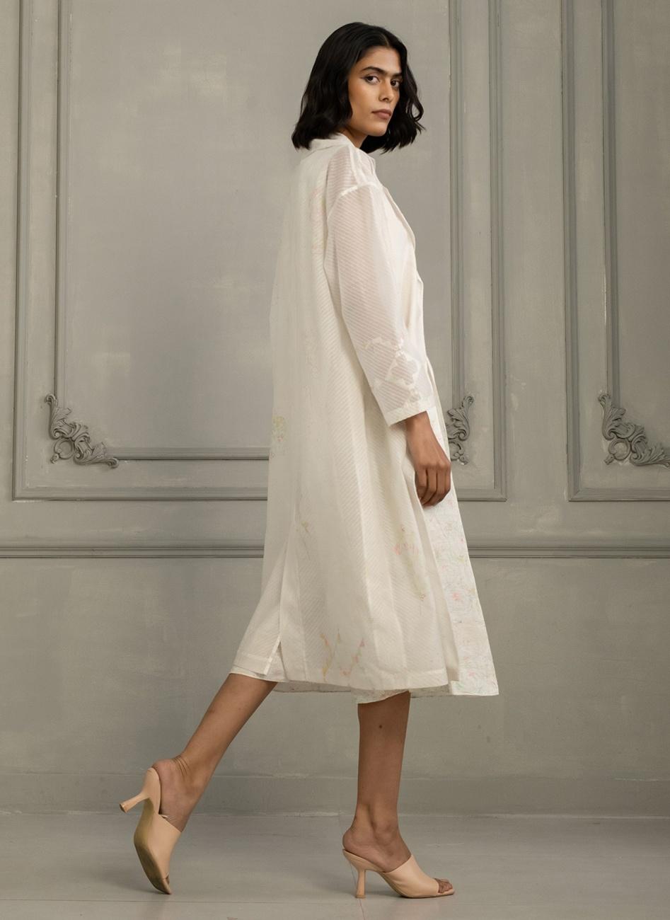 Ivory Jacket with Embroidery & Multiprint Jumpsuit