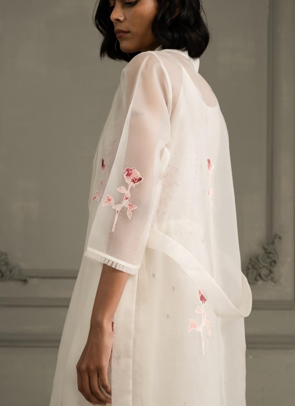 Ivory Rose Applique Work Jacket with Dress