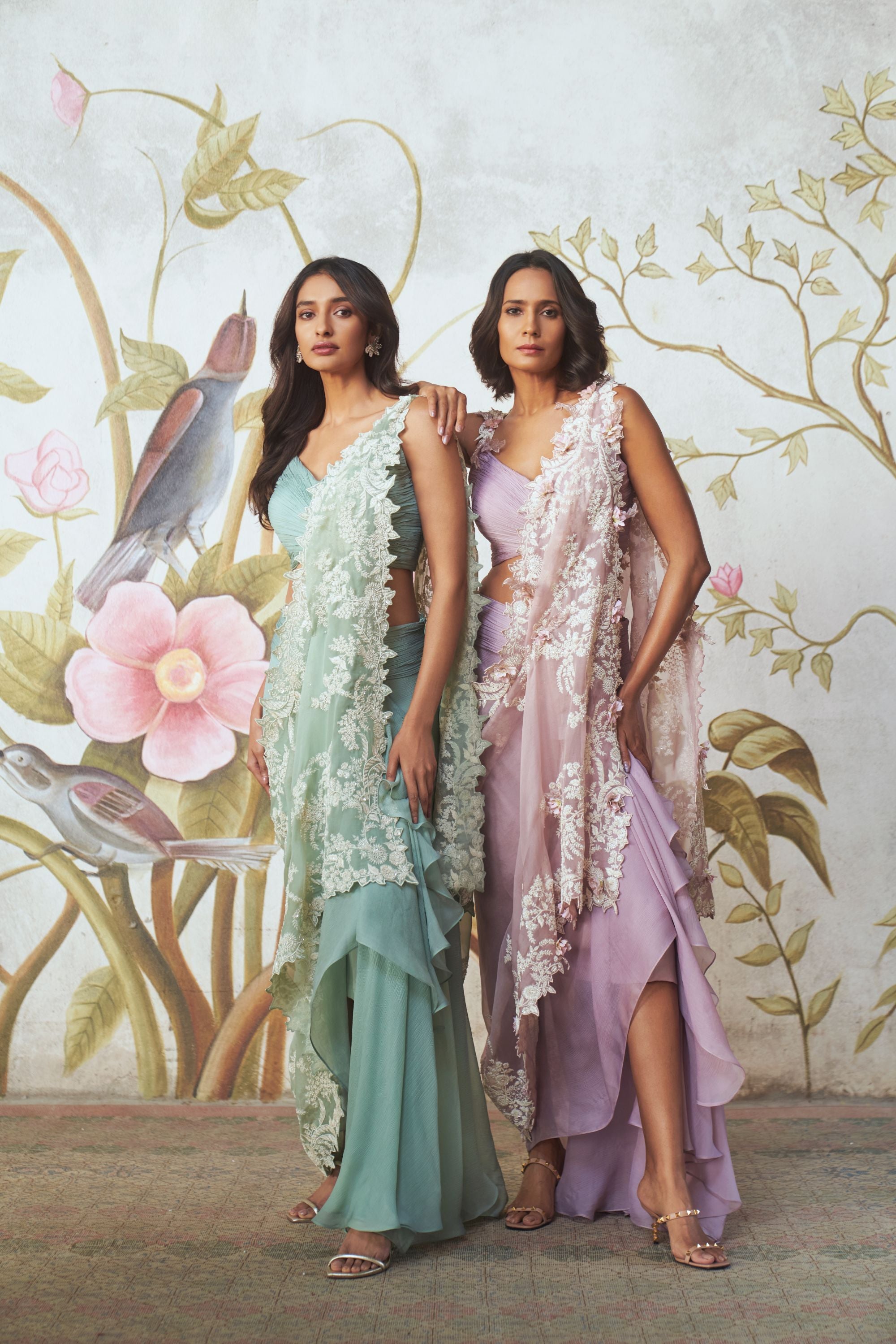 Cutdana Embroidered Cape Set