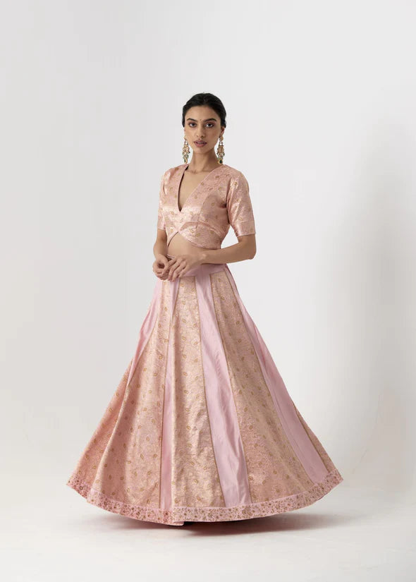 Wedding Stitched Bollywood Inspired Lehenga with Brocade Blouse, Size: XXL  at Rs 4000 in Gurugram