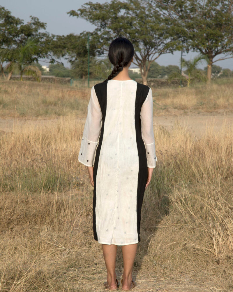 Polka Banded Kali Kurta