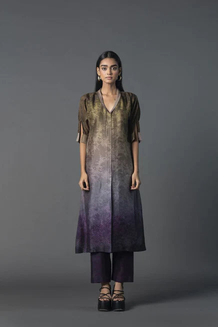 Array mid-slit tunic with pants
