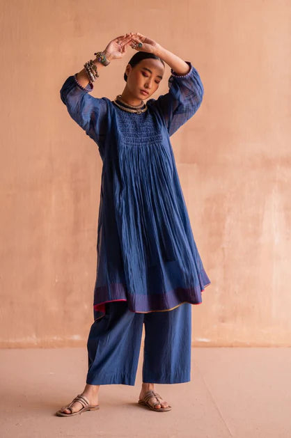 Barsana neel blue radhika dress