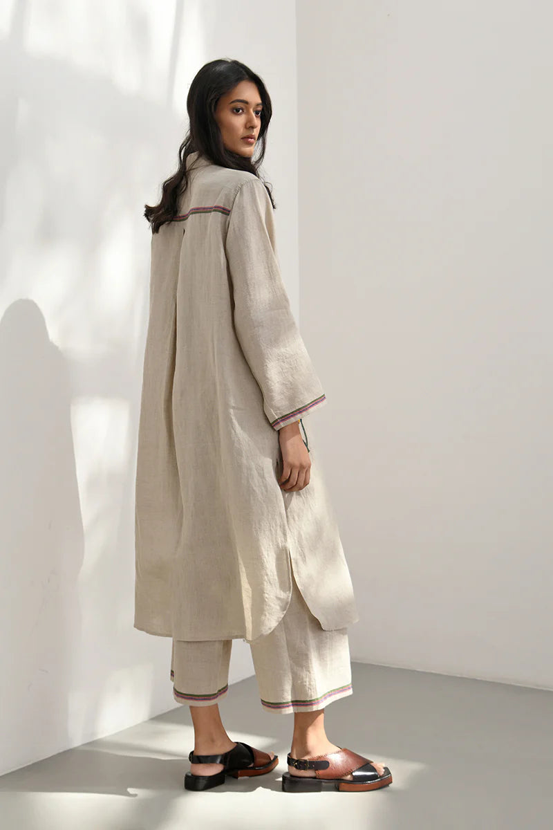 Beige Olbia Handloom Pants