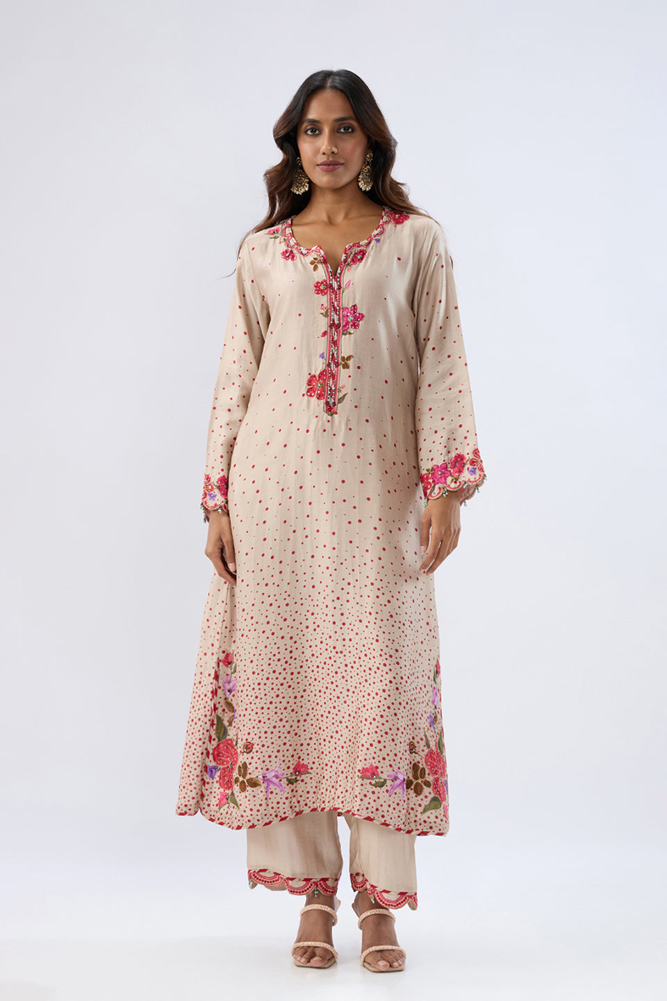 Blossom Ivory Scallop Kurta Set