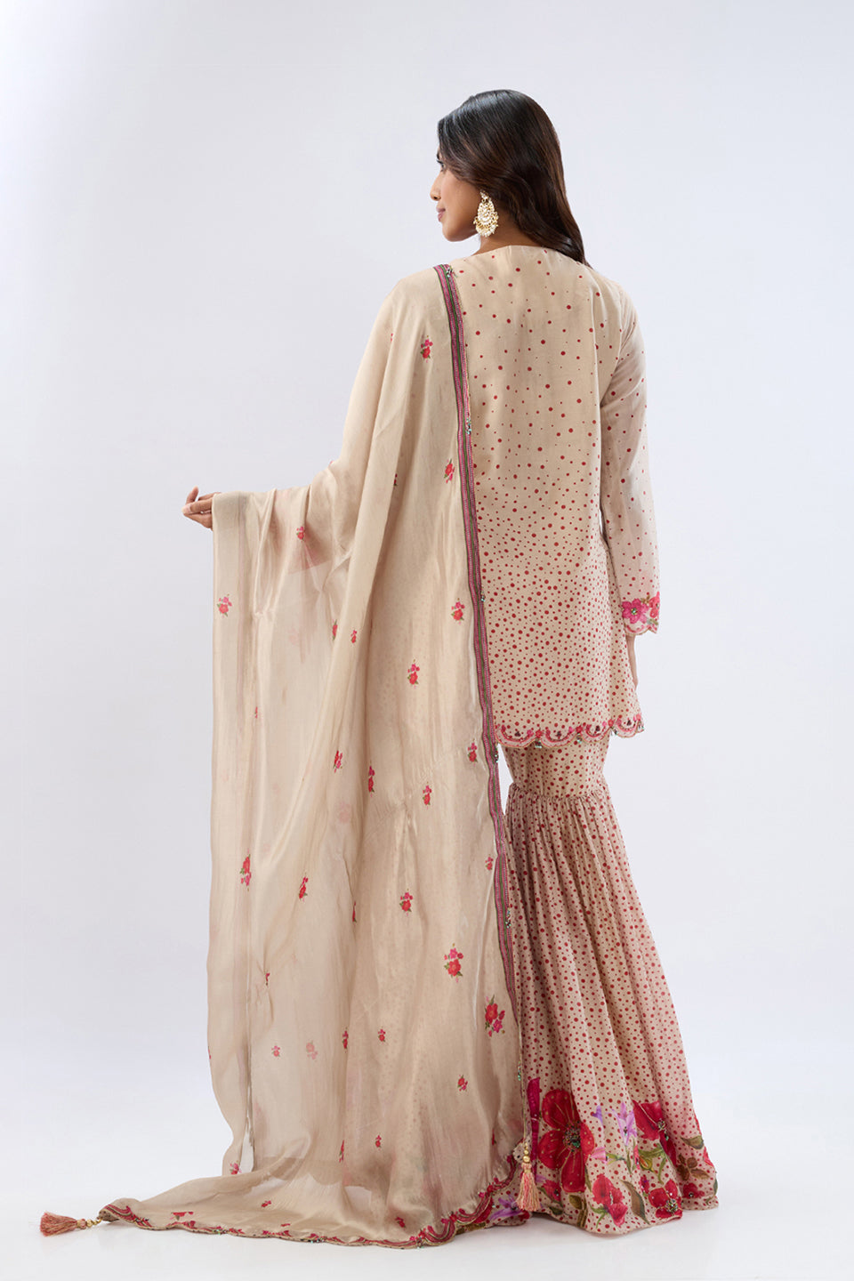 Blossom Ivory Sharara Set