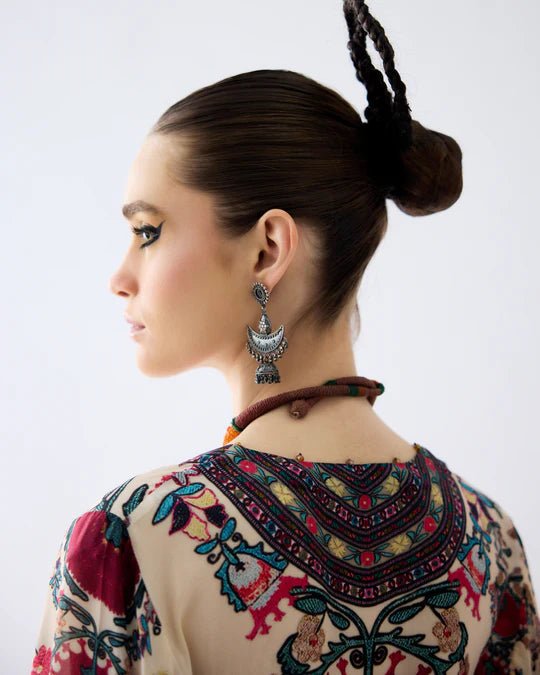 Bukhara Maroon Parma Kaftan Dress