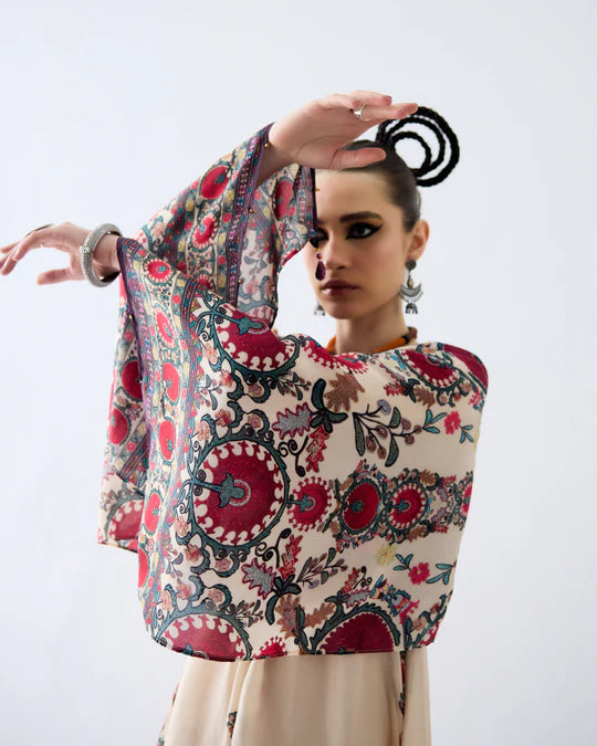 Bukhara Maroon Parma Kaftan Dress