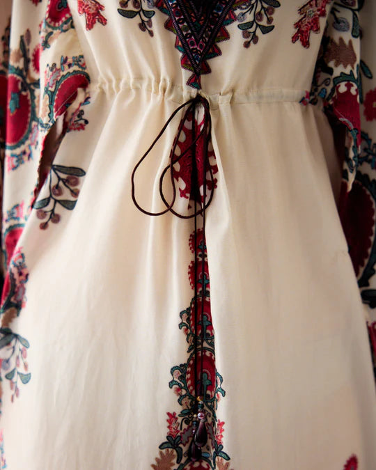 Bukhara Maroon Parma Kaftan Dress