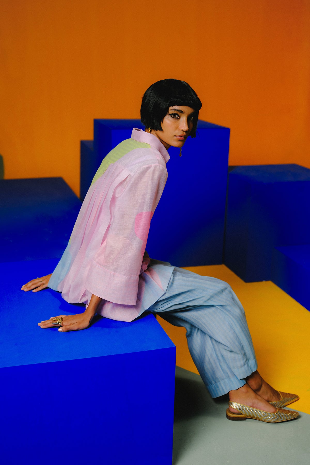 Bough orchid pink & powder blue co-ord set