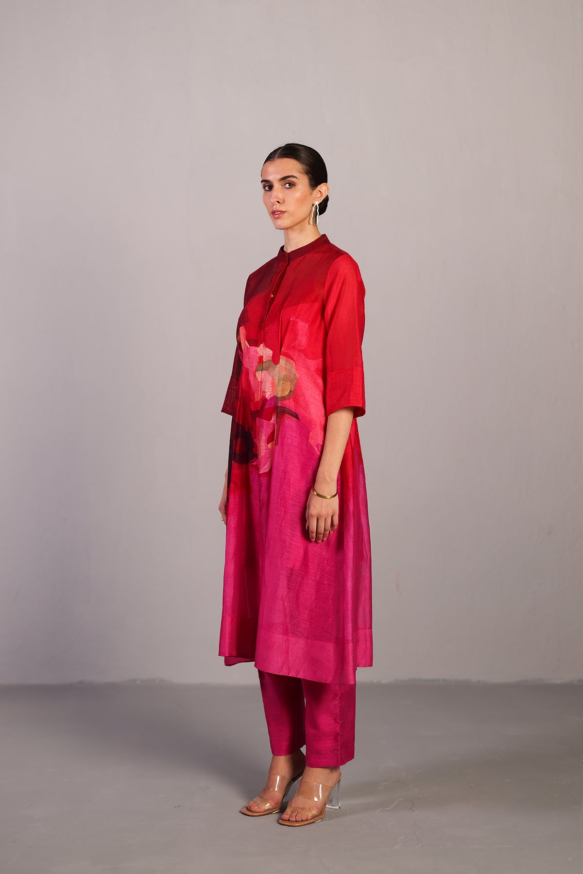 Diffuse fuchsia pink dress