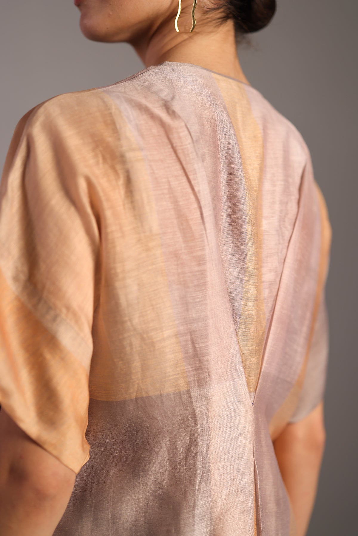 Candy Floss soft grey & orange dress