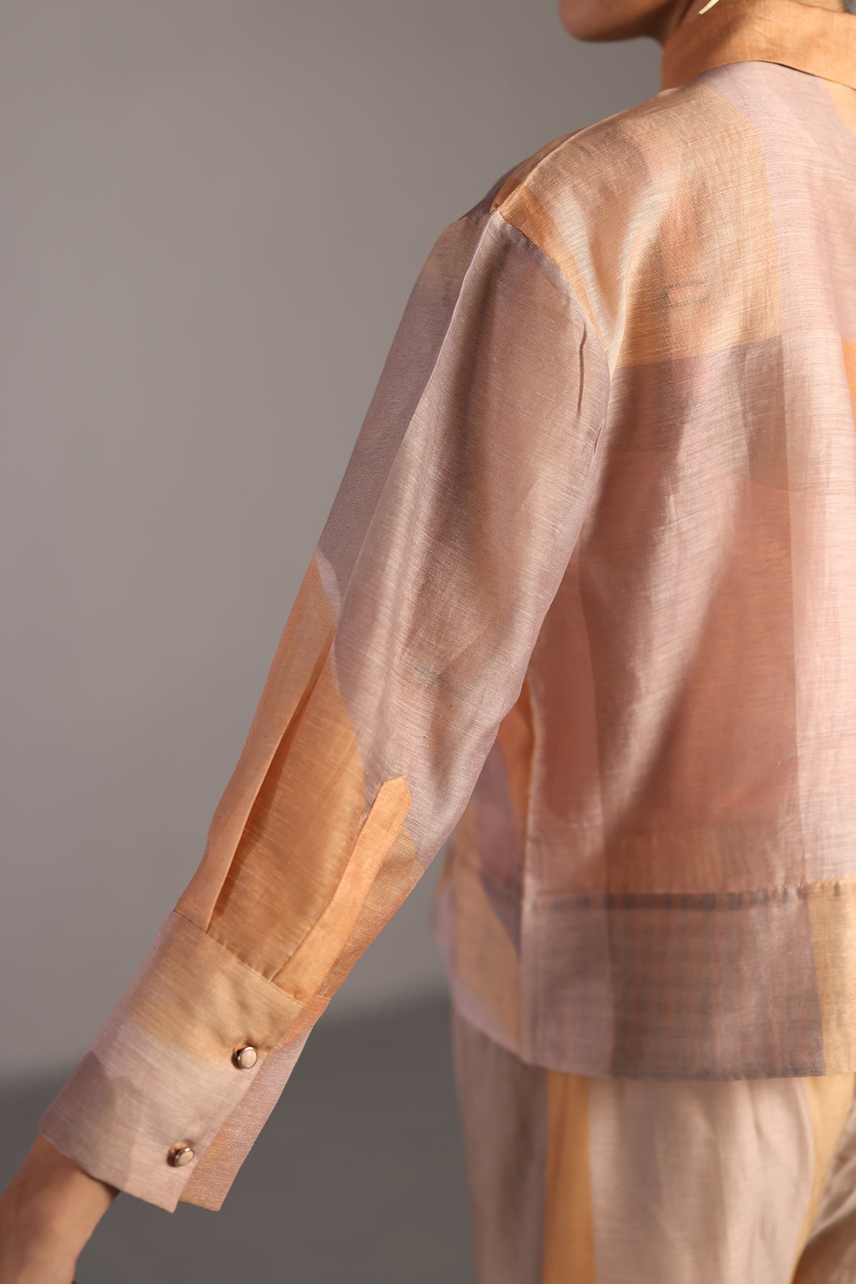 Candy floss soft grey & orange co-ord set