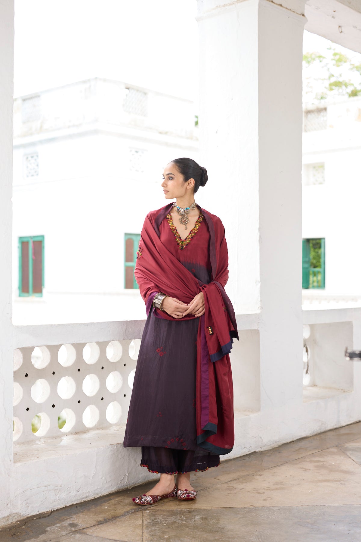 Multi Bask Tunic Set