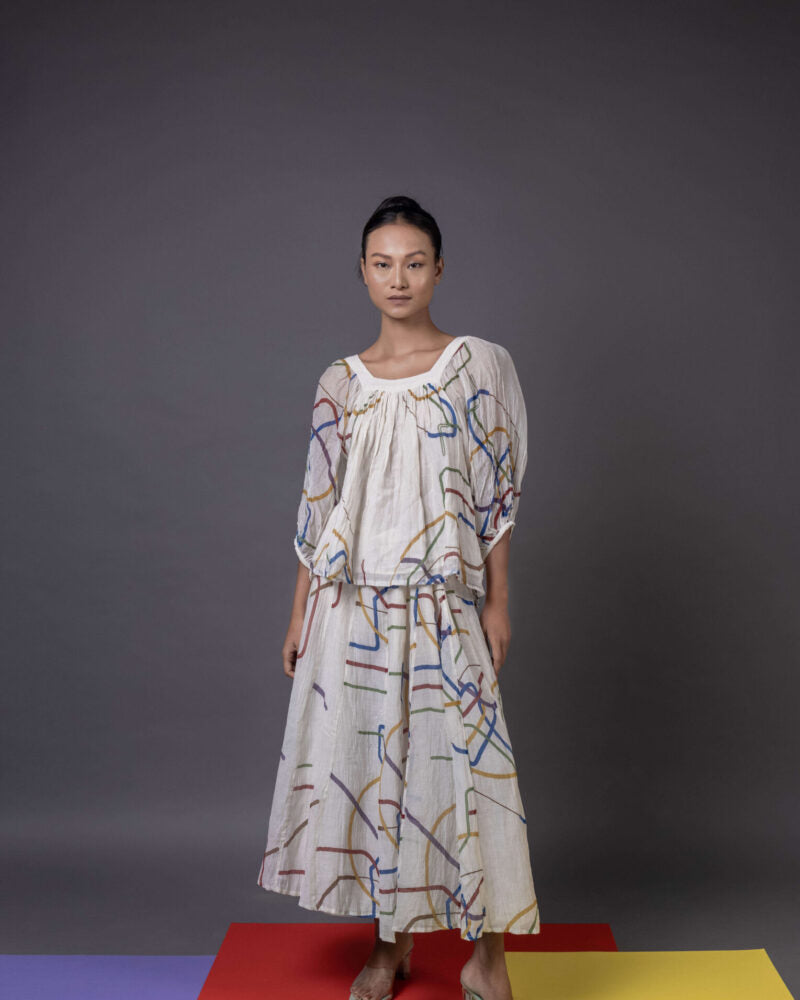 Chanderi Trk White Shirt