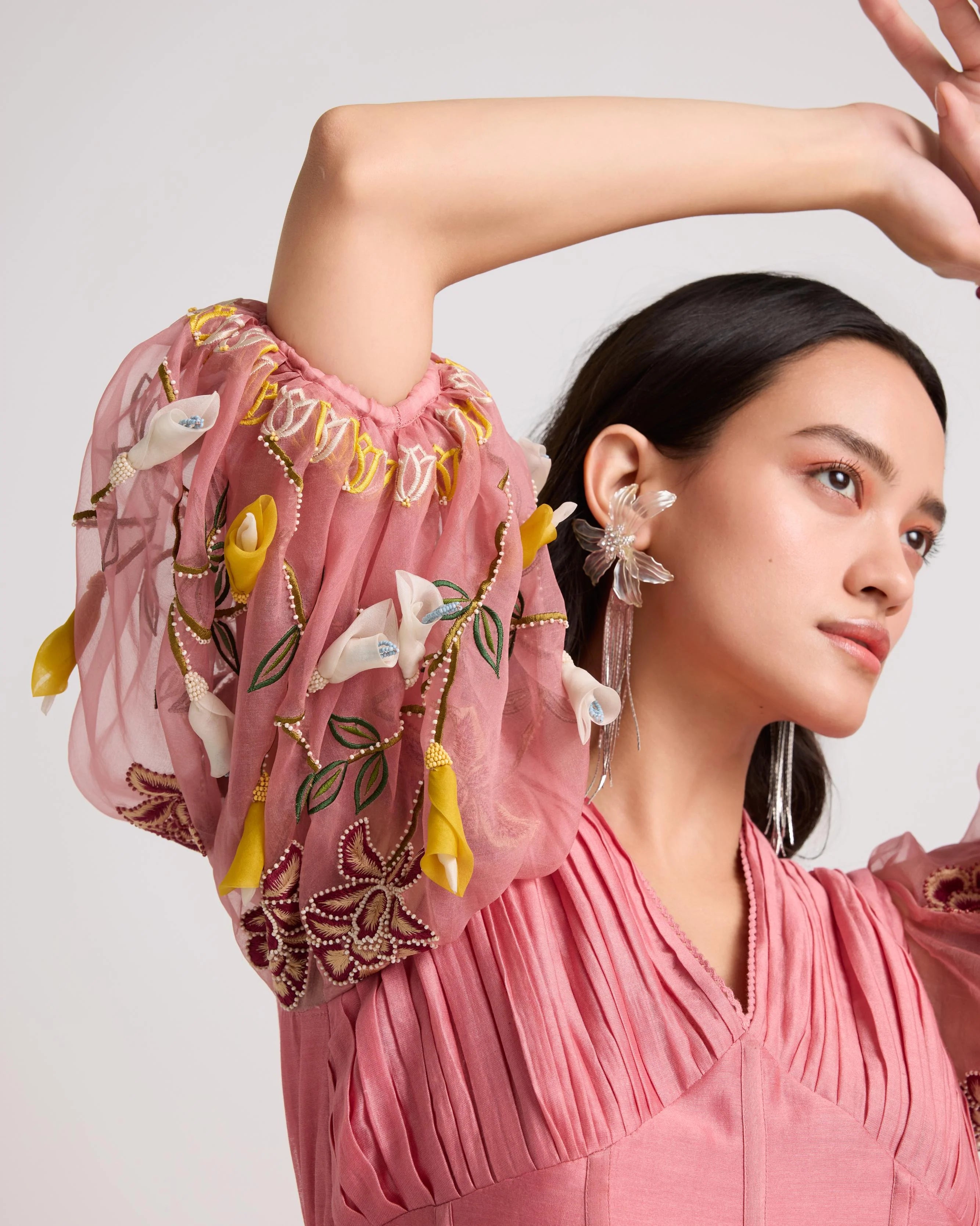 Blush Floral Cutwork Corset Dress