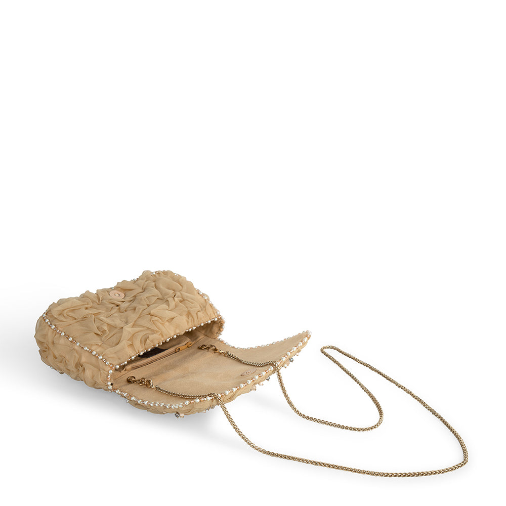 Coco Medium Trapezium with Handle Bag Champagne Beige