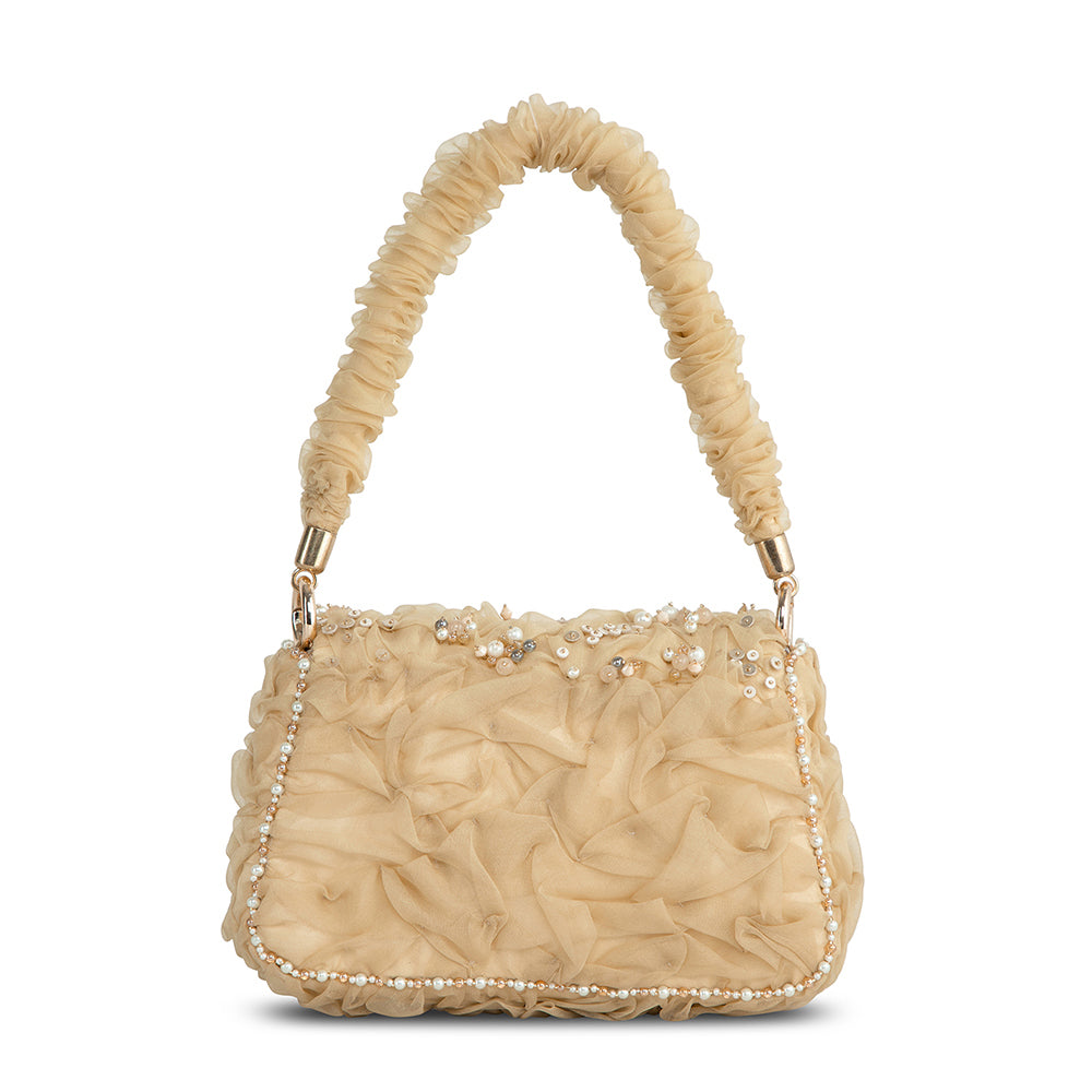 Coco Medium Trapezium with Handle Bag Champagne Beige