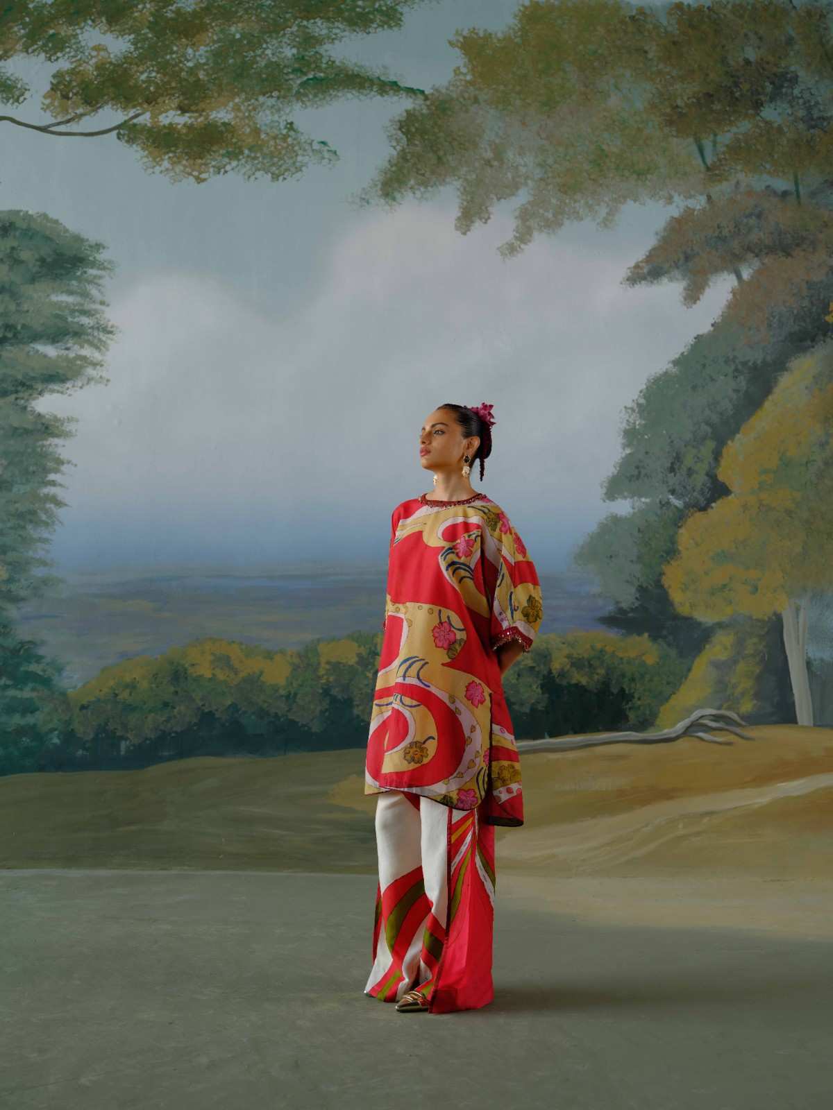 Sunset Wave Kaftan Set