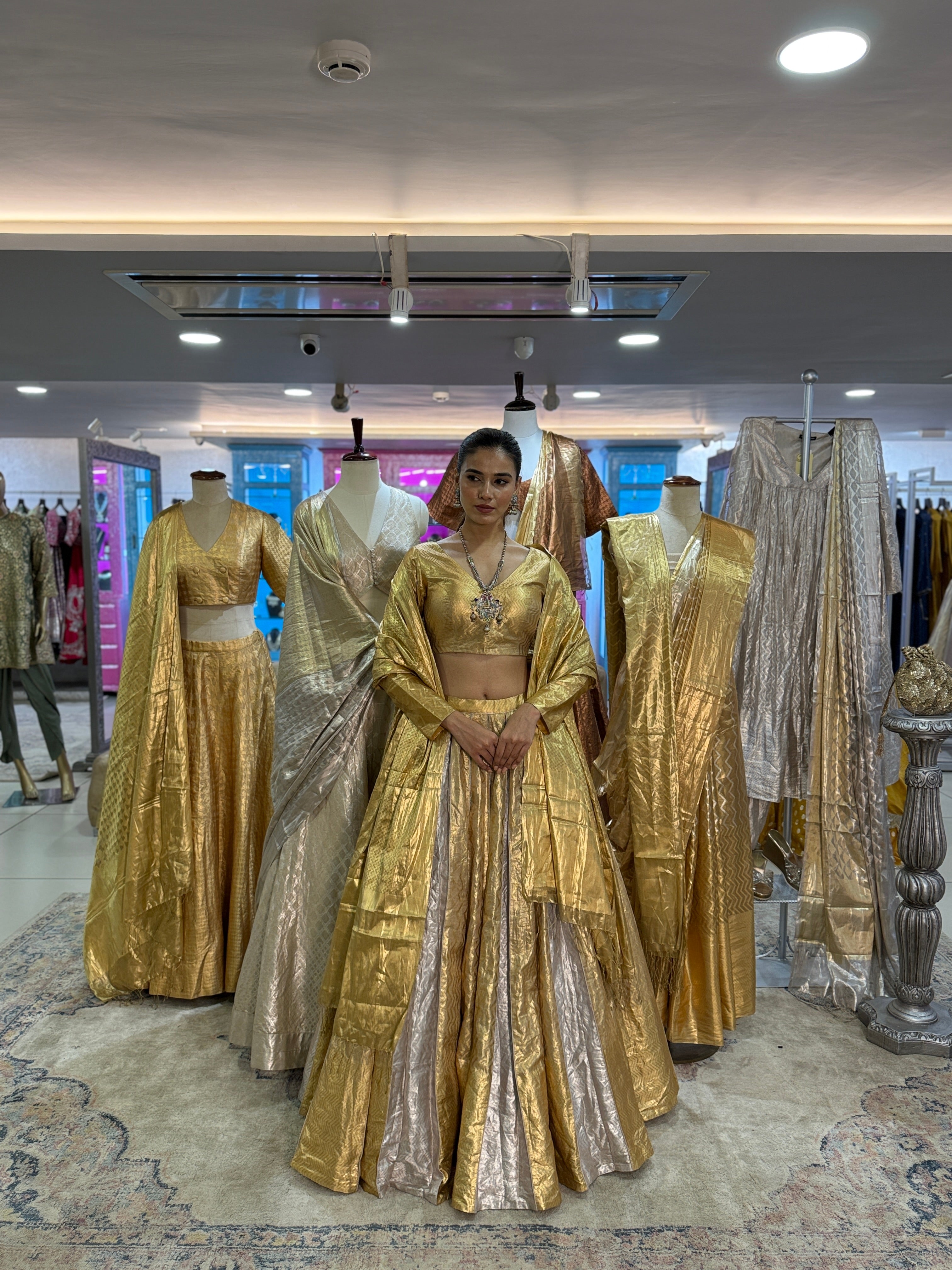 Golden Silver Lehenga