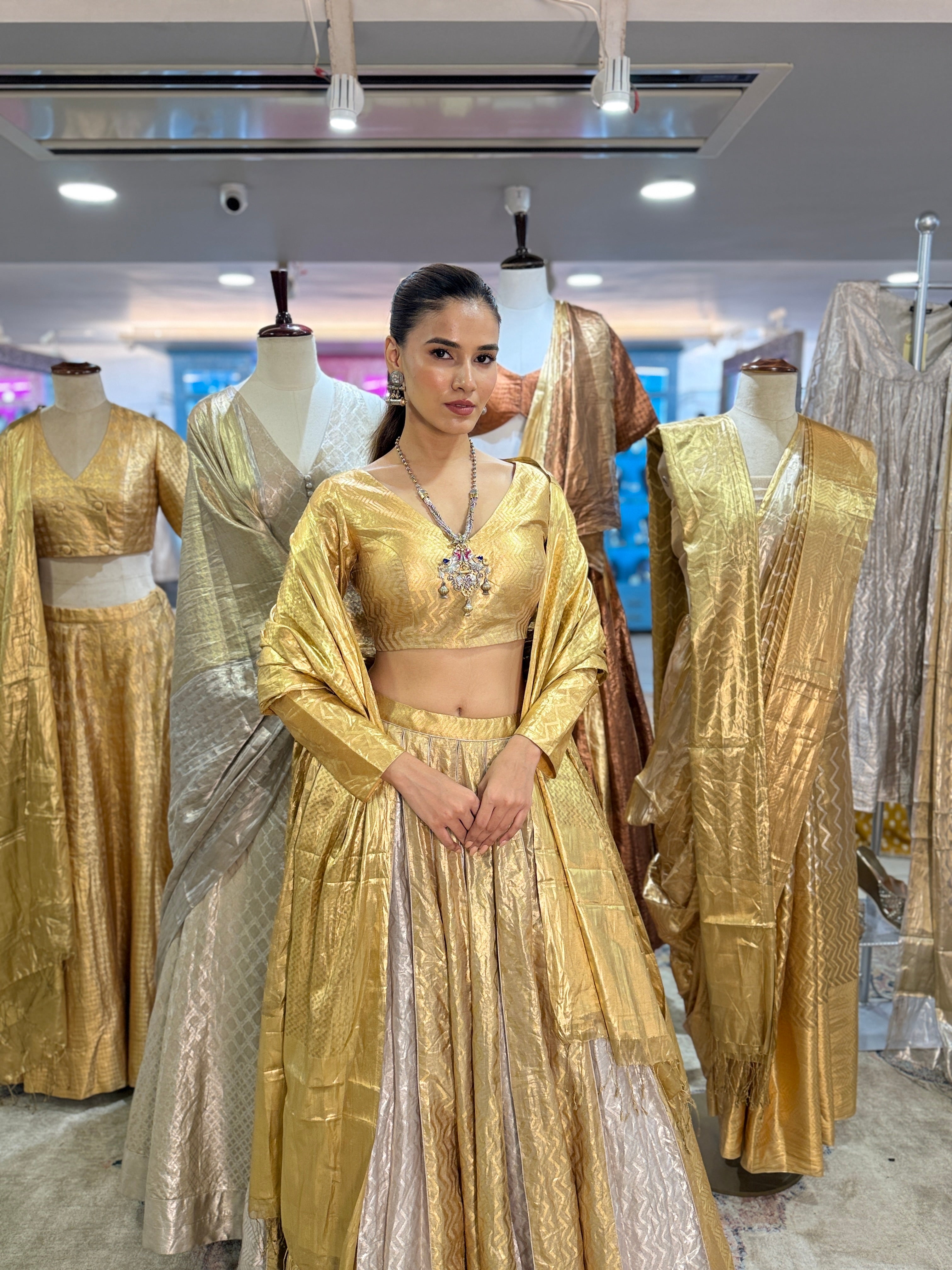 Golden Silver Lehenga