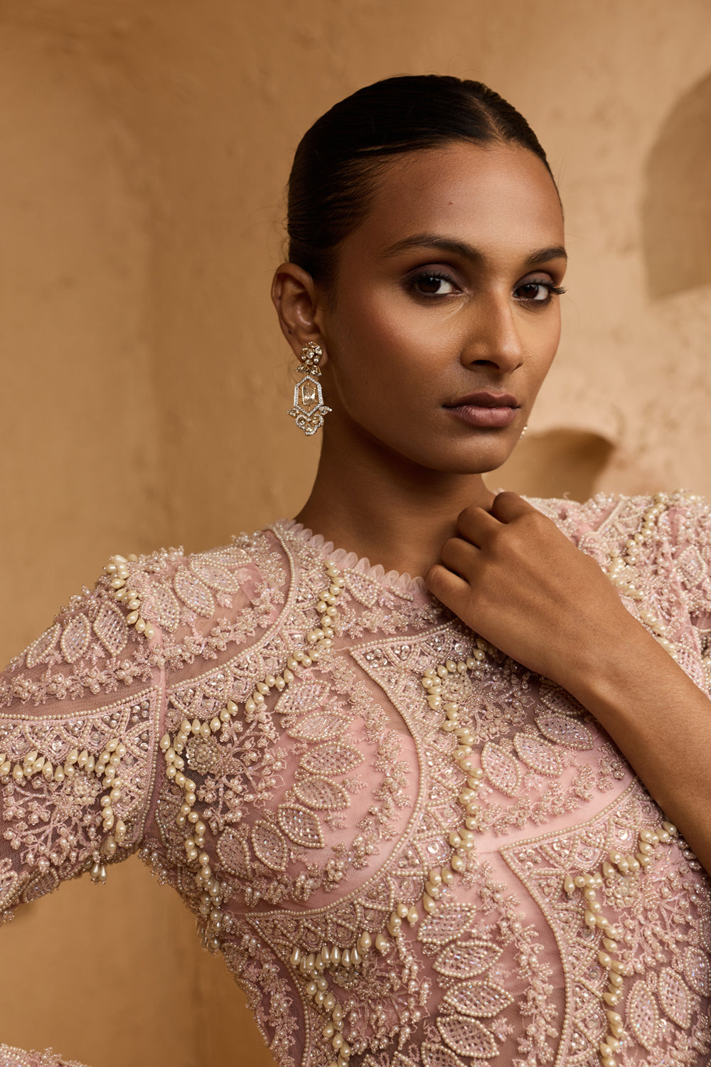 Net Alina Asymmetric Kurta Set