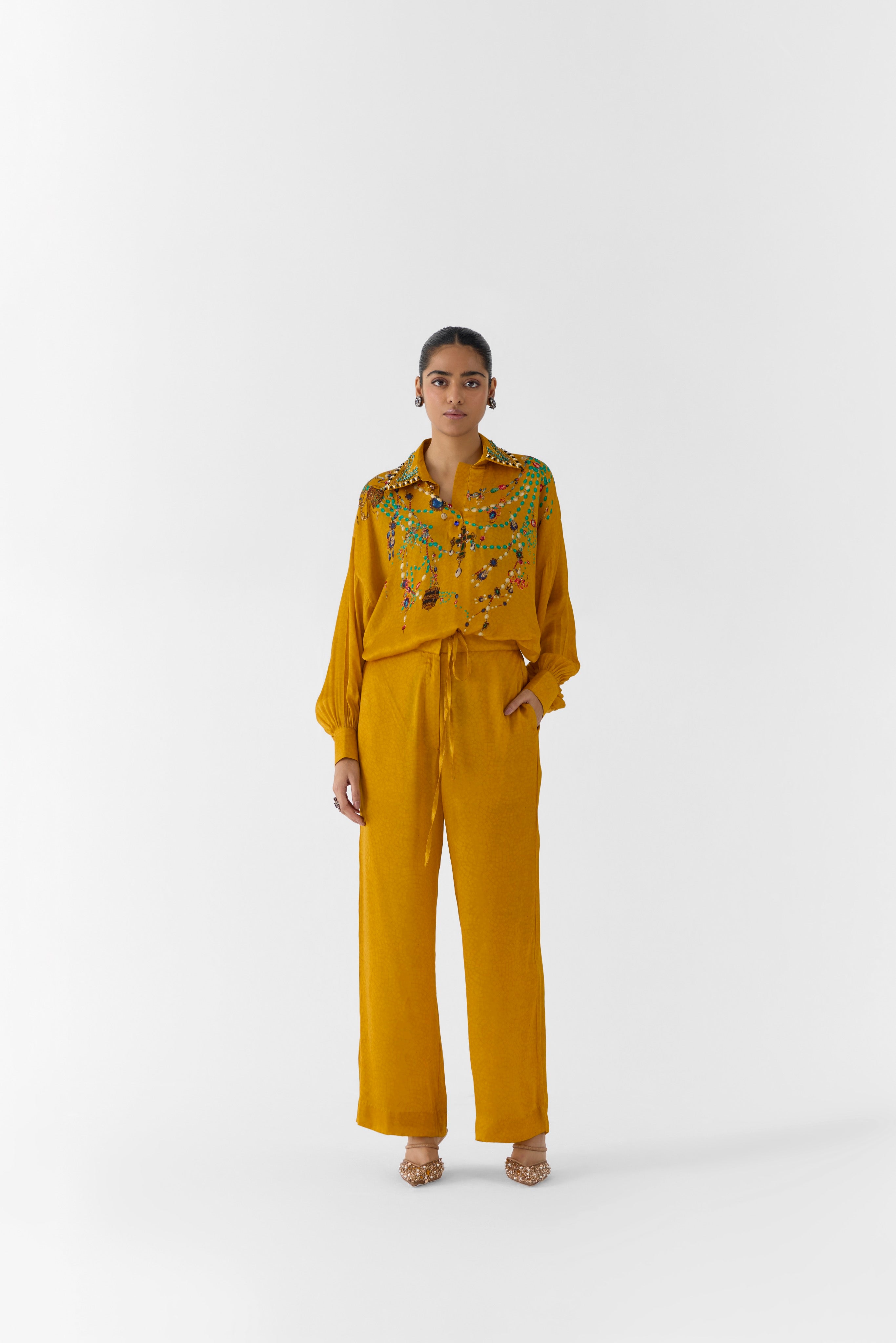 MUSTARD MAHARANI SHIRT & PANTS