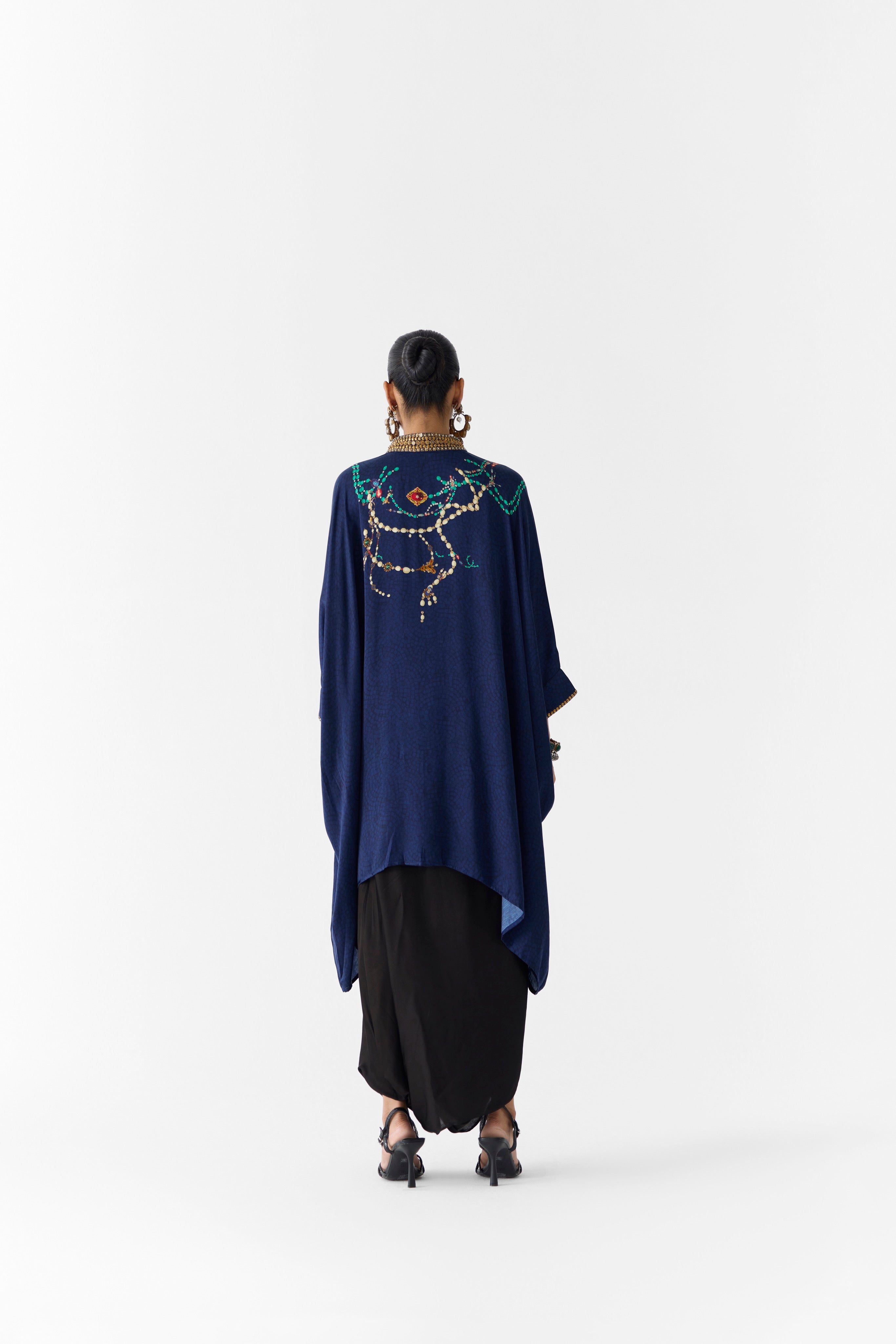 NAVY MAHARANI KIMONO & KNOT SKIRT