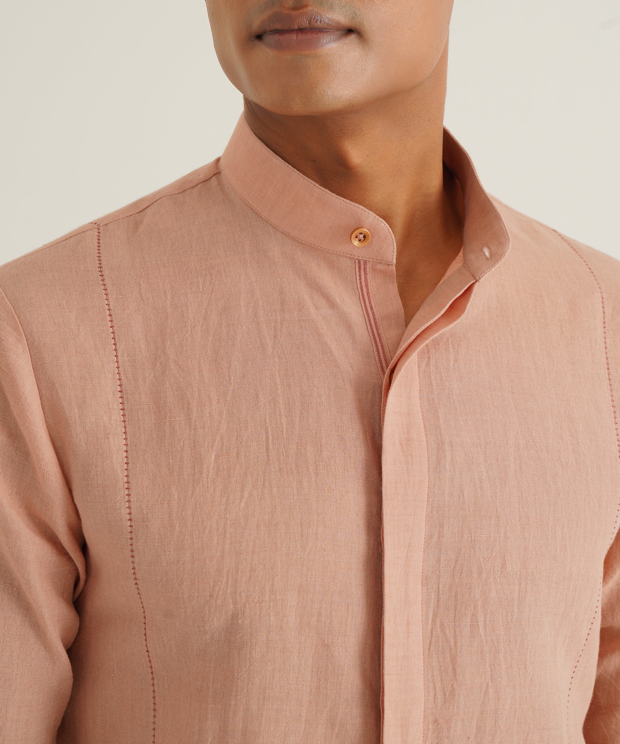 Front Open Handloom Kurta Set