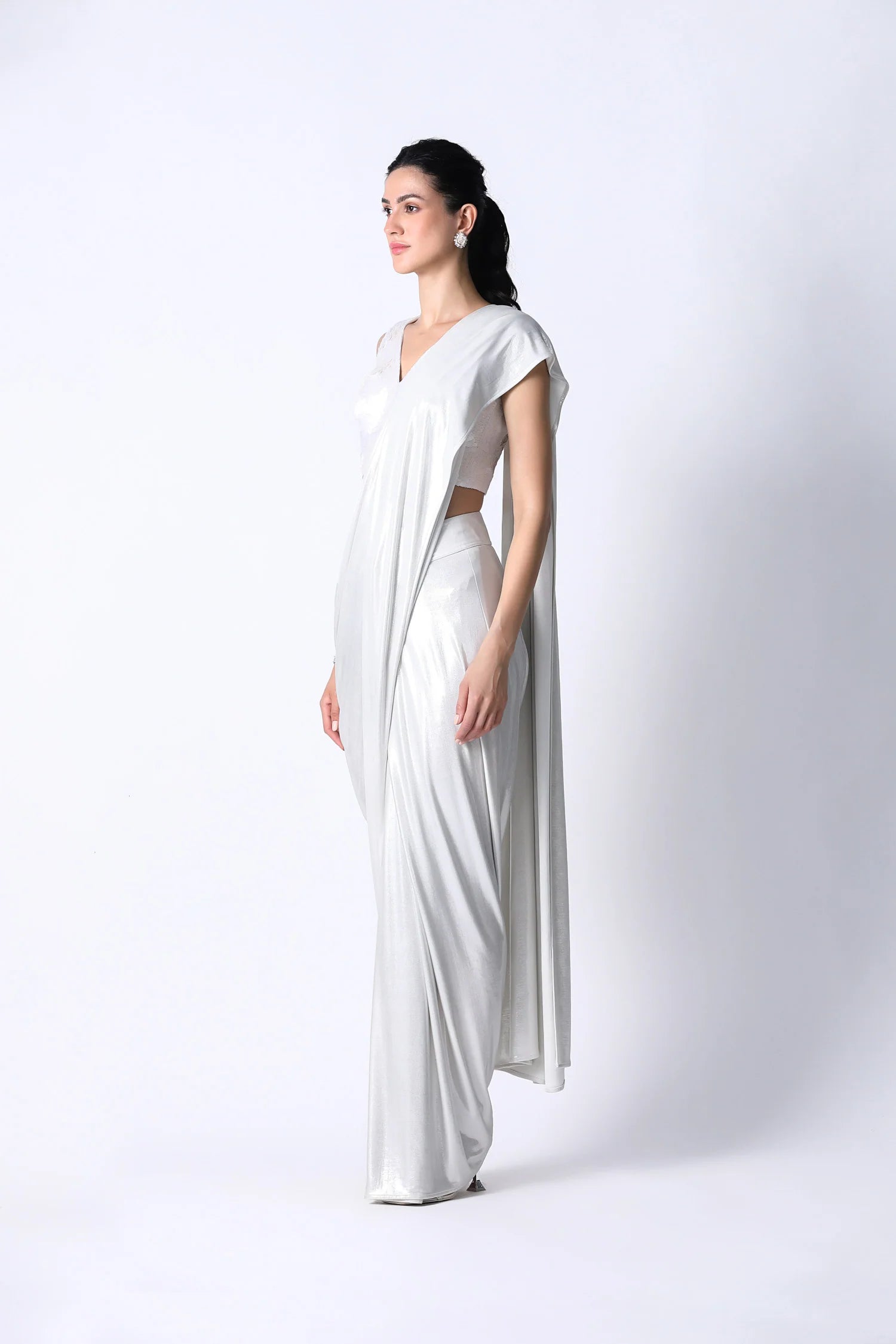 APS Blouse with Waterfall Sari