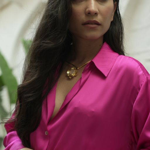 Golden Blossom  Pendant with Heart Shaped Hasli