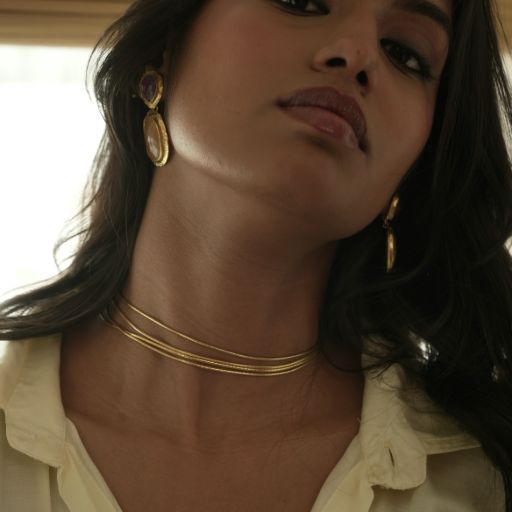 Crimson & Gold Echo  Earrings