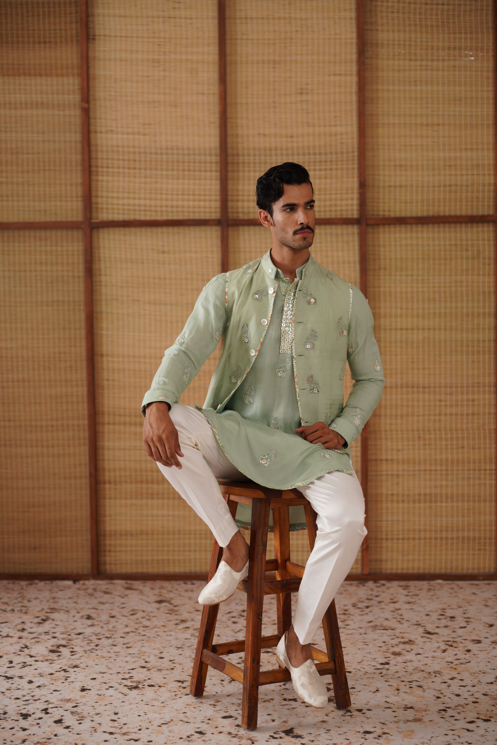 Gramophone Dori Nehru Jacket Set