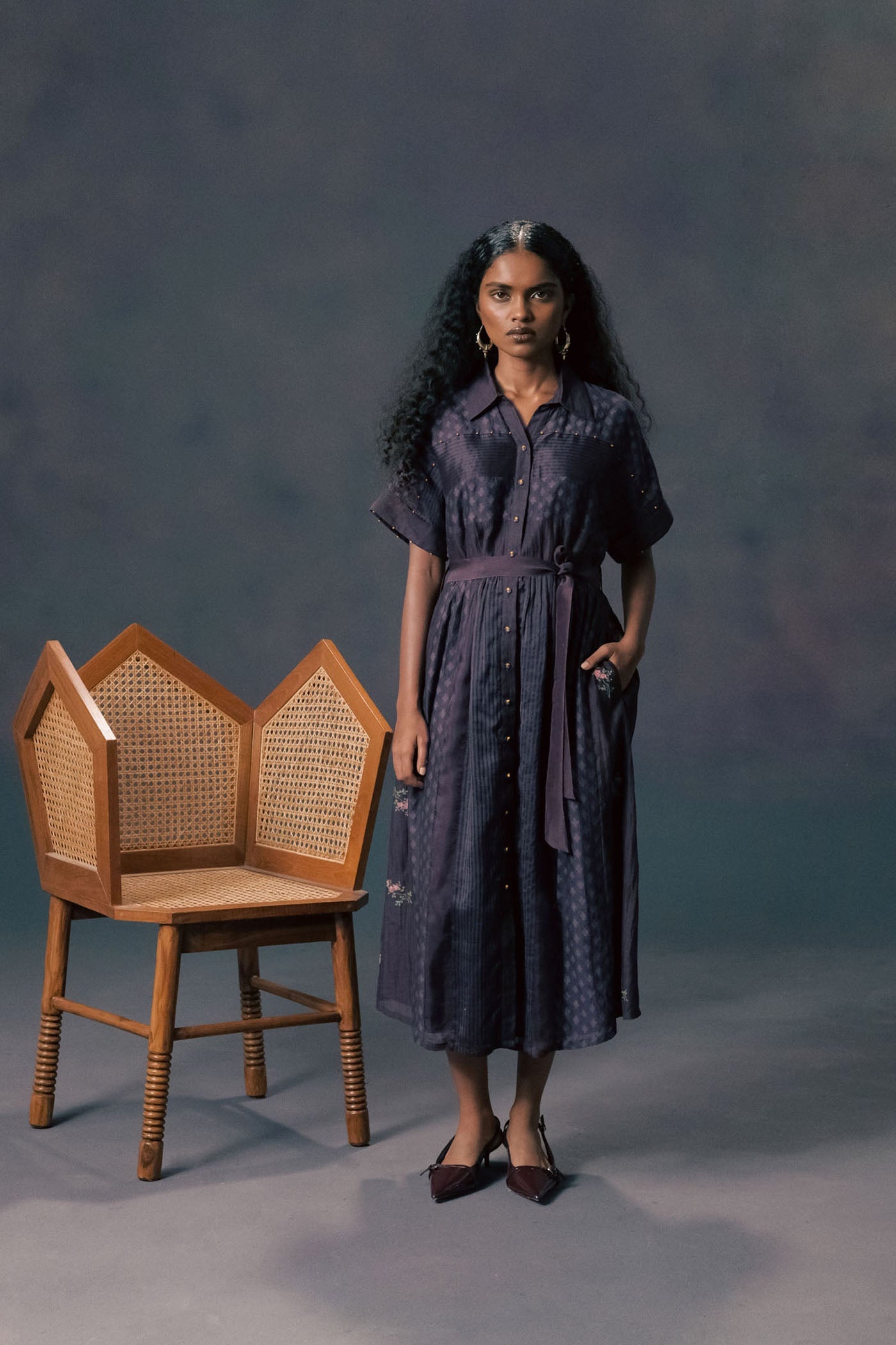 Enchanting Lavender Lace Rose Print Dress: Elegant Brocade Organza Summer Gown