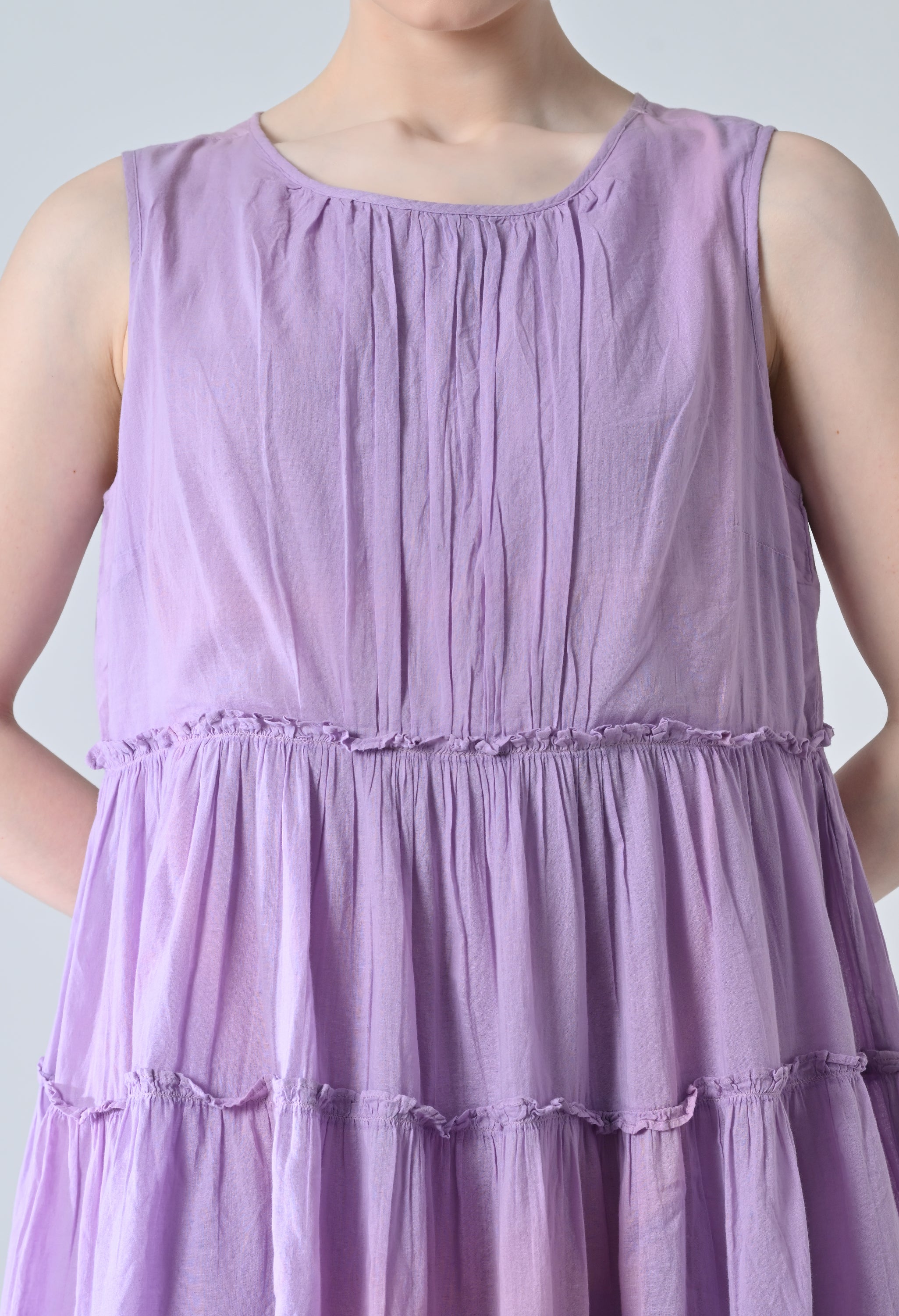 Lilac Breeze Tiered Short Dress
