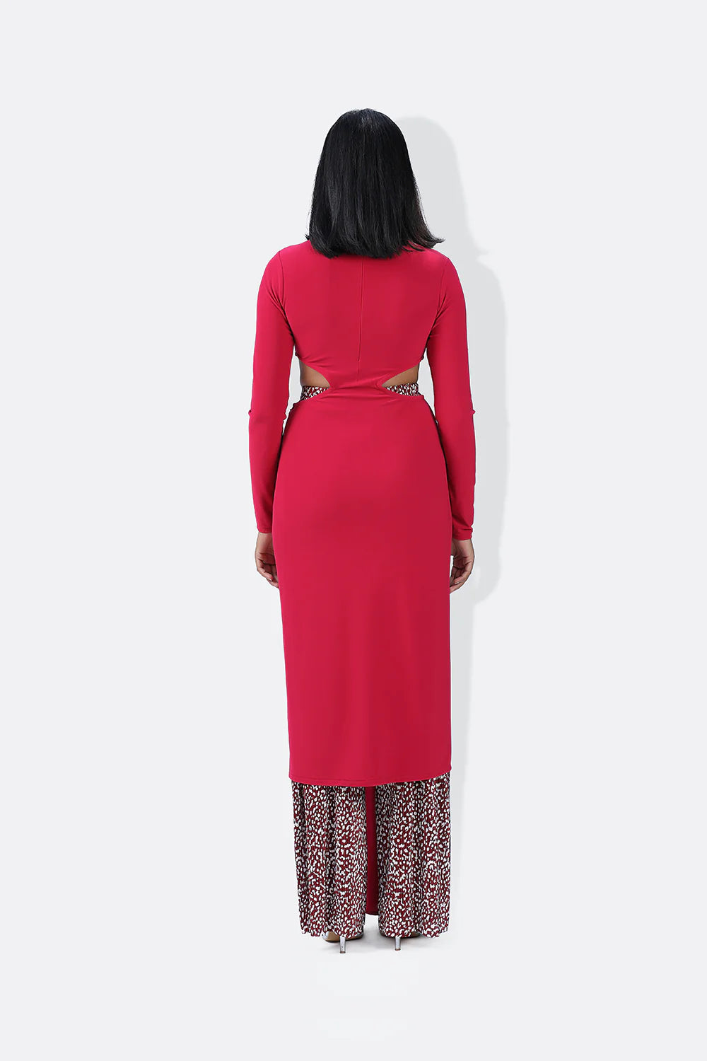 Maroon  Donna Dress