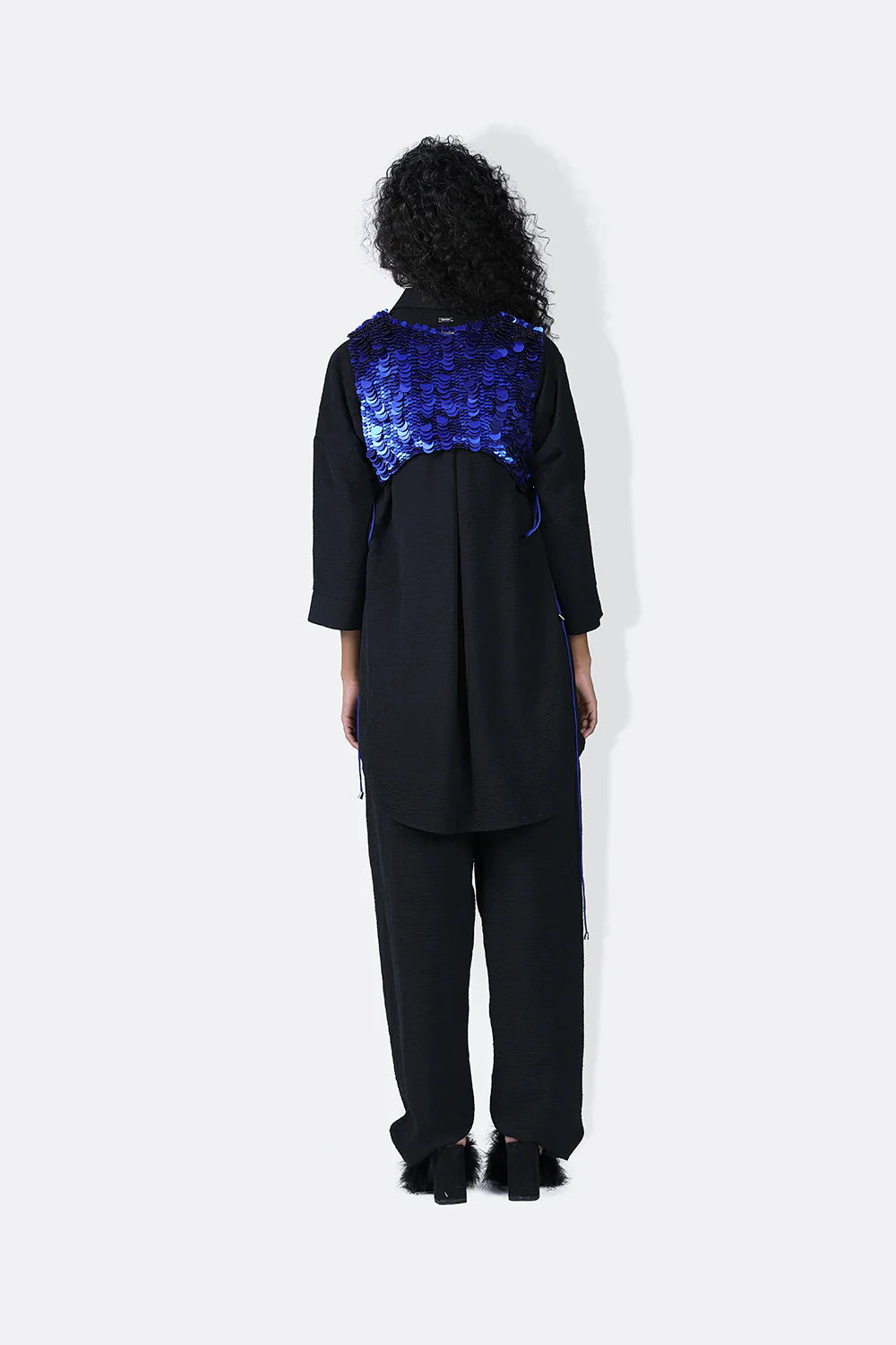 Black with Electric Blue Moka Set with X Overlay