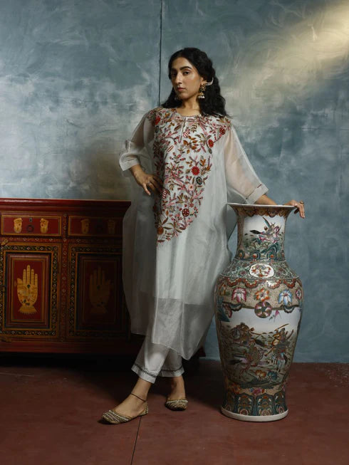 Dori Cool Blue Kaftan Set