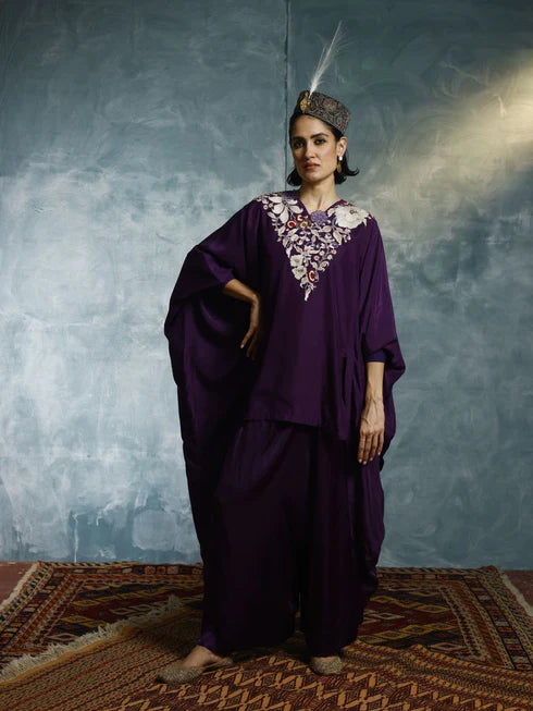 Cyra Black Kaftan Set