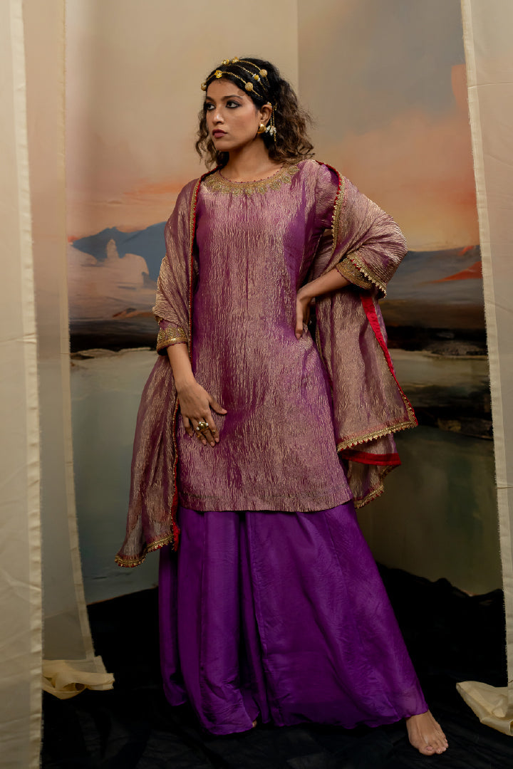 HESSA KURTA SHARARA DUPATTA SET