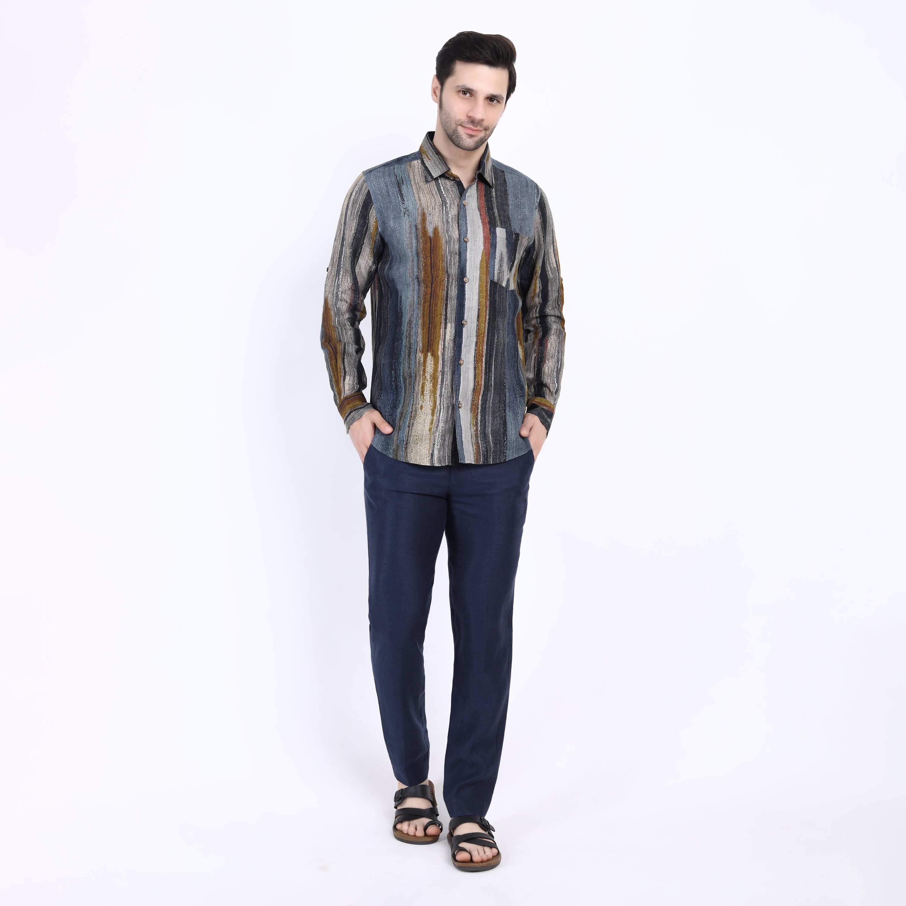 Lagos Print Linen Shirt