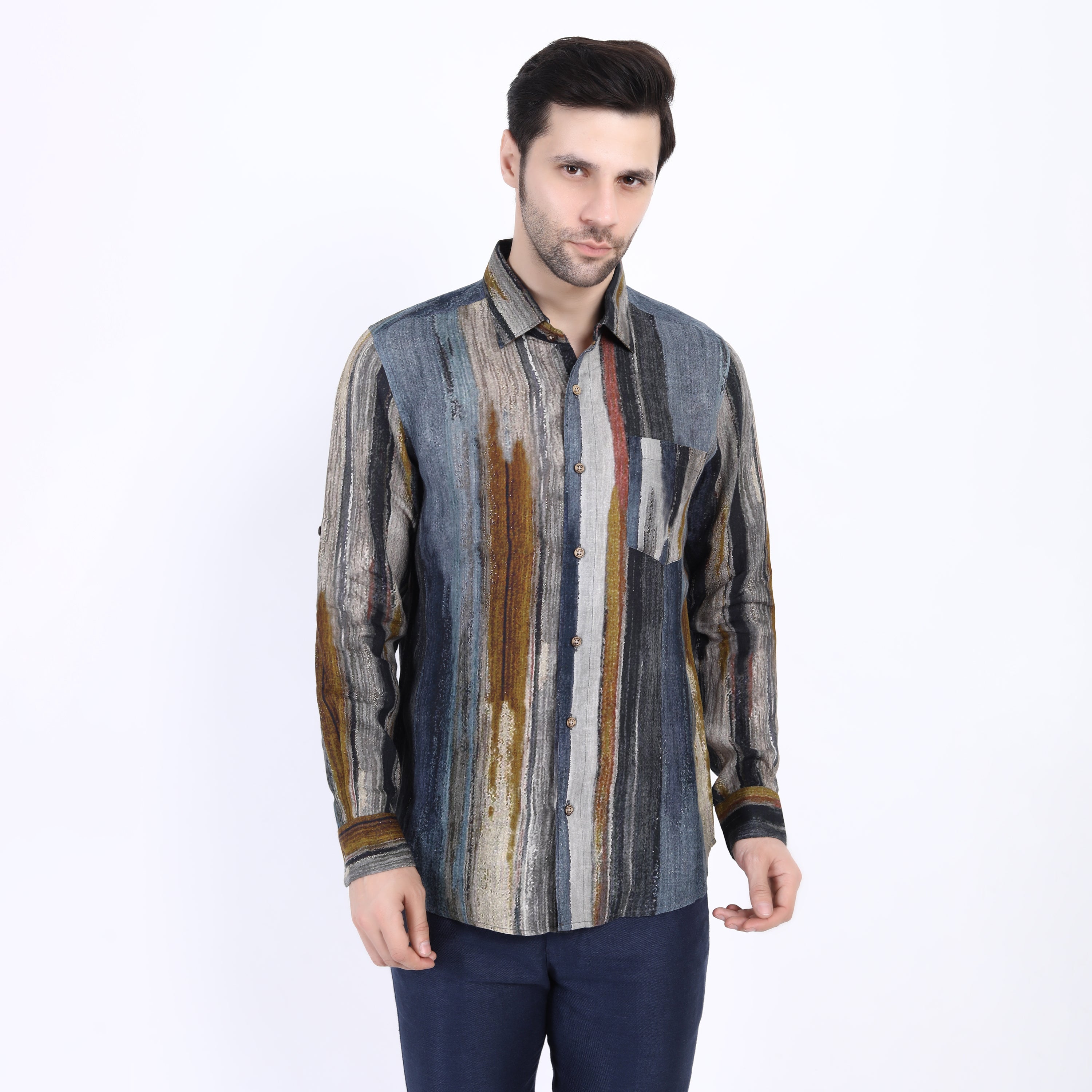 Lagos Print Linen Shirt