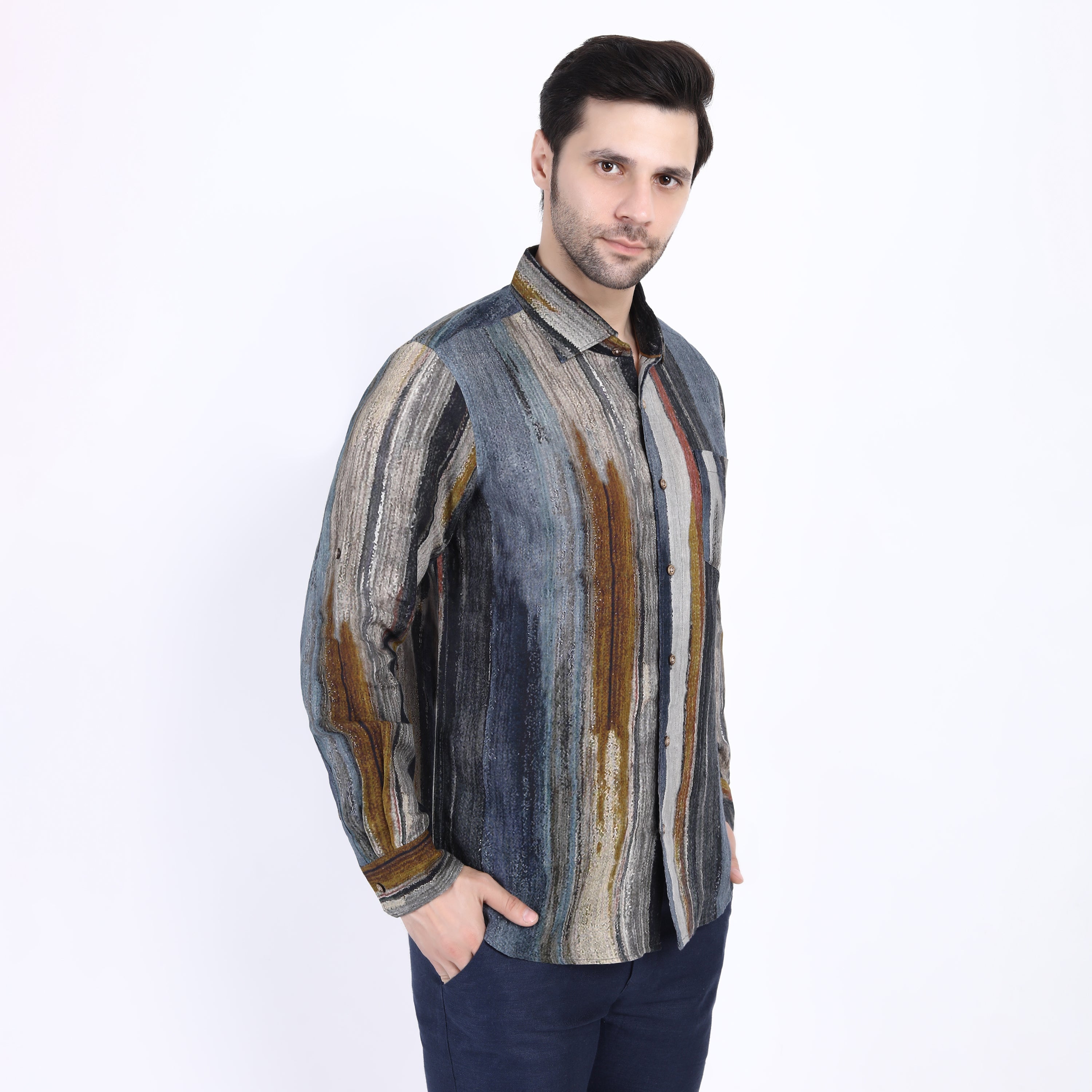 Lagos Print Linen Shirt