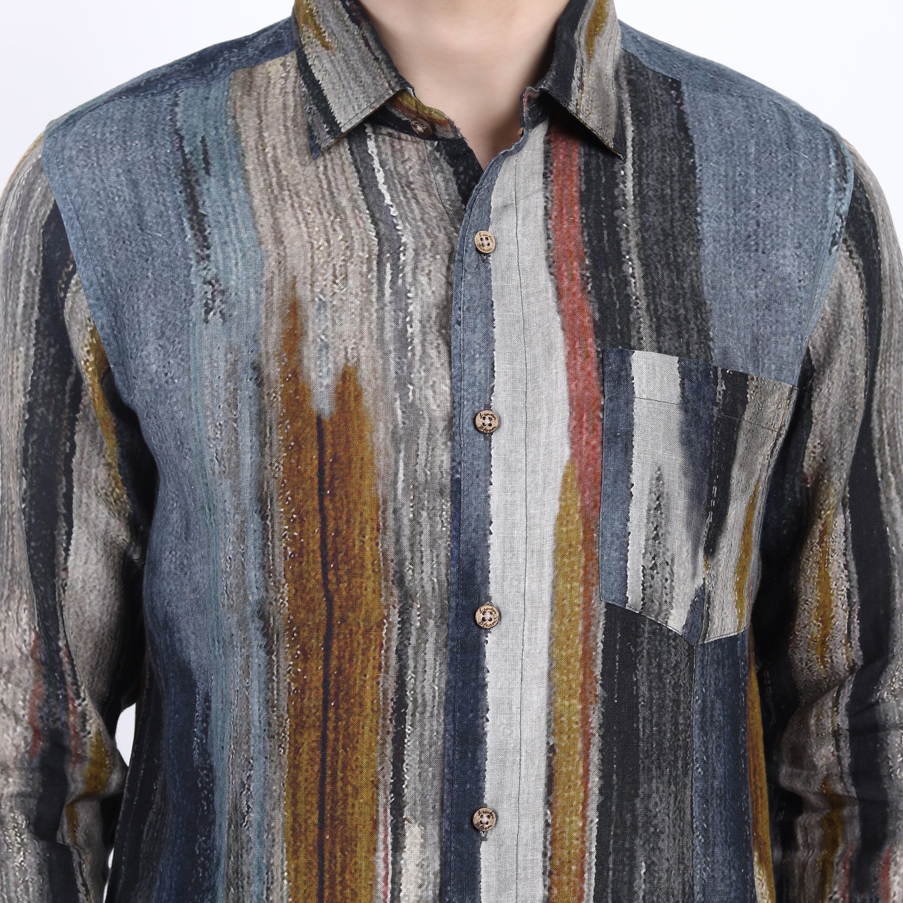 Lagos Print Linen Shirt