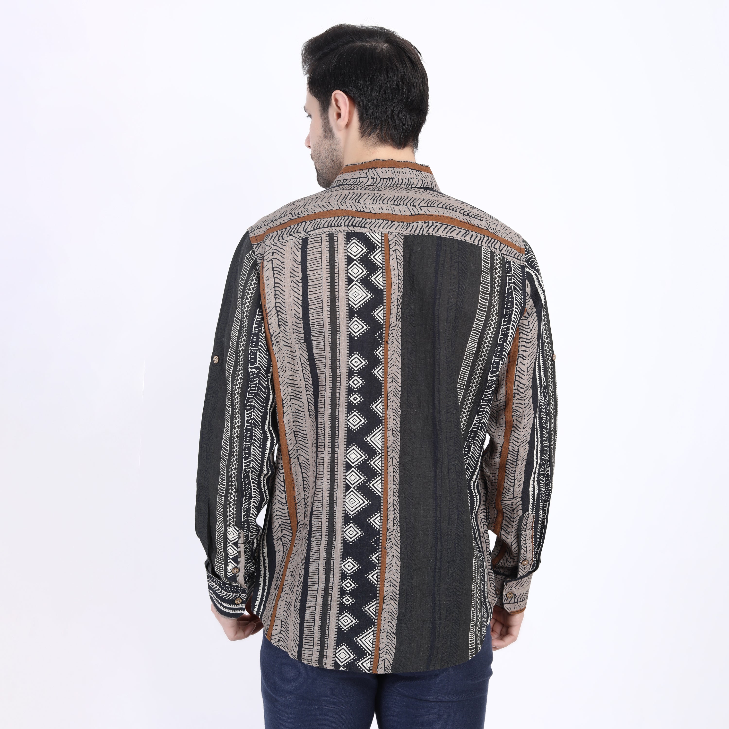 Cairo Print Linen Shirt