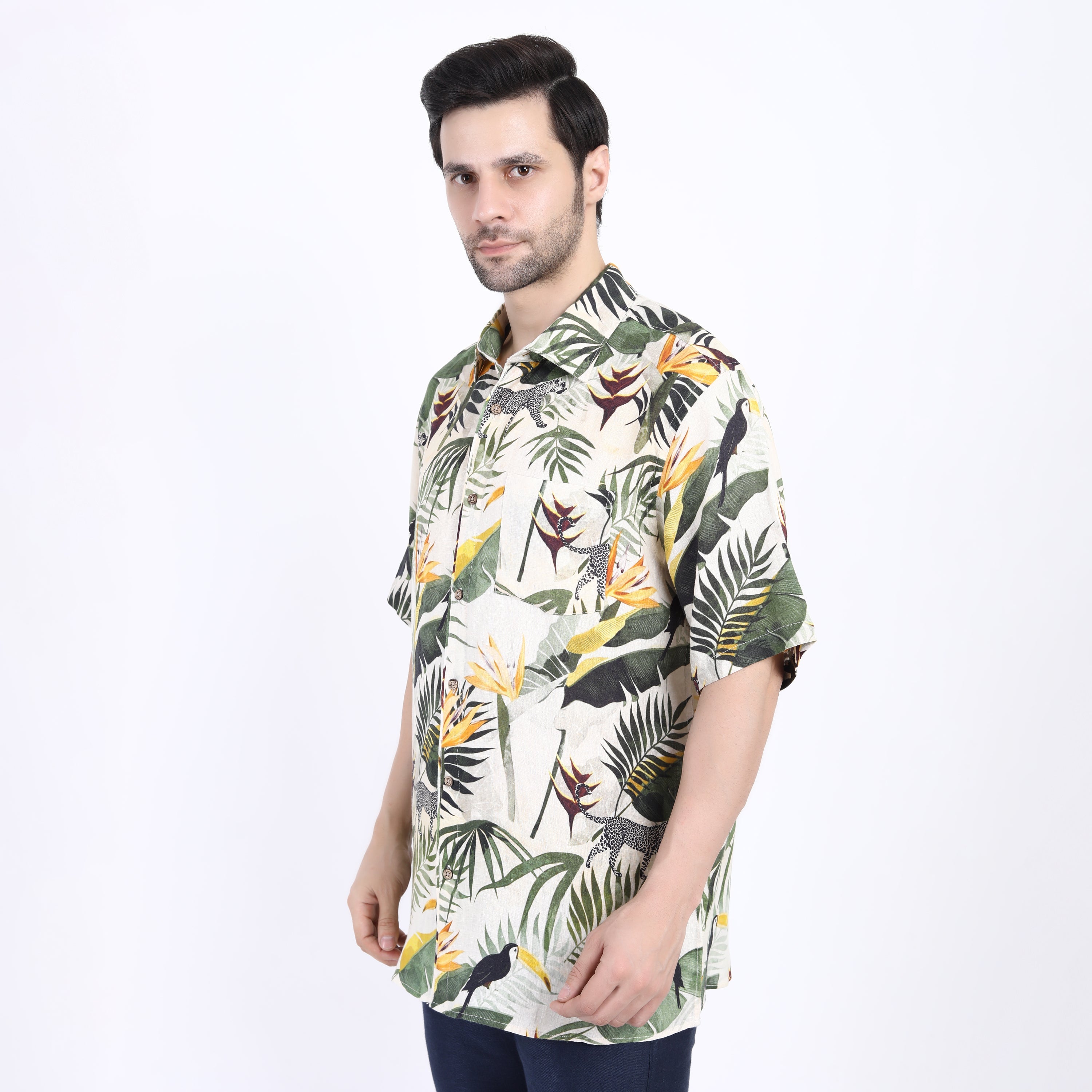 Safari Print Linen Shirt