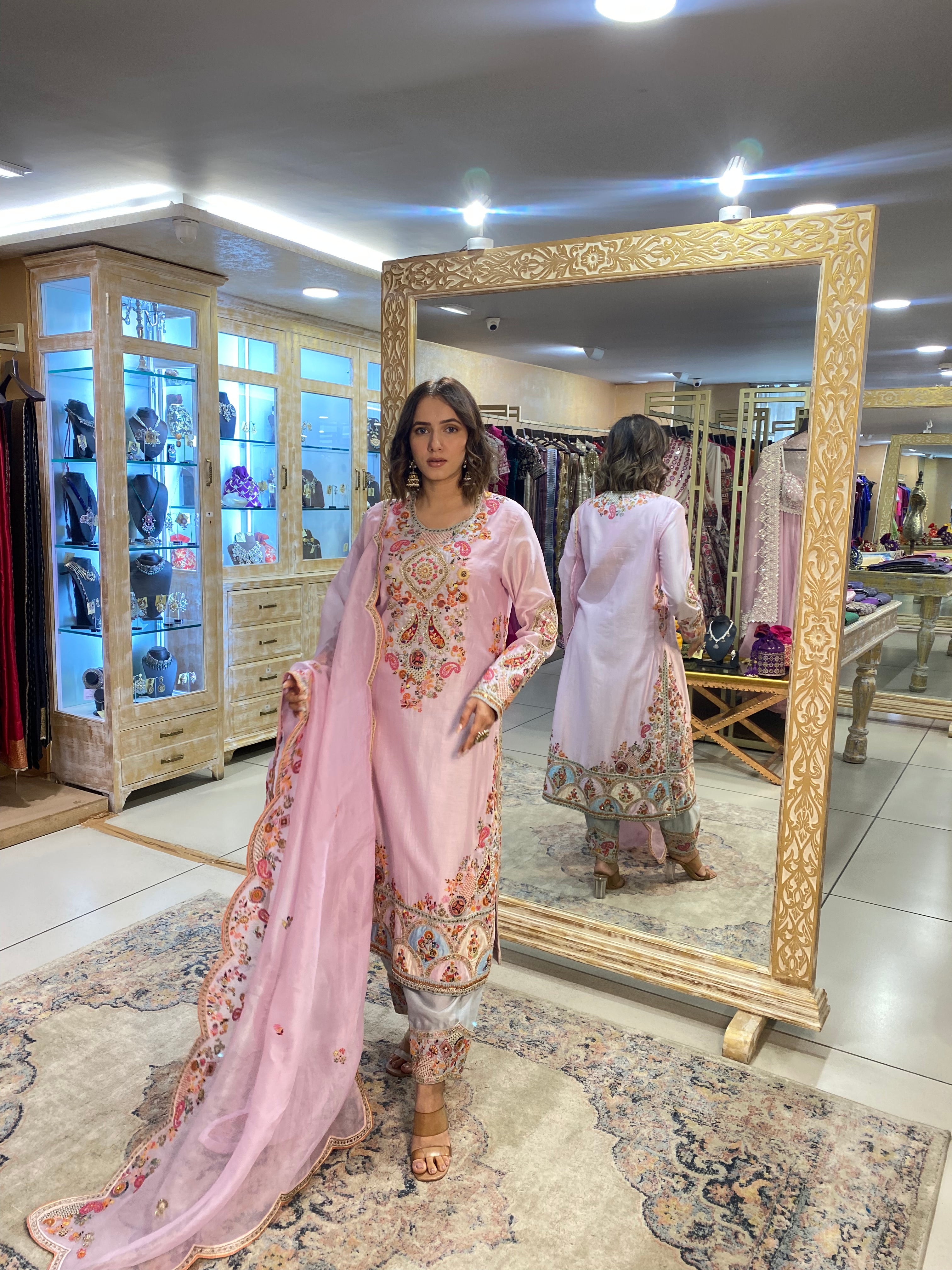POWDER PINK KURTA SET