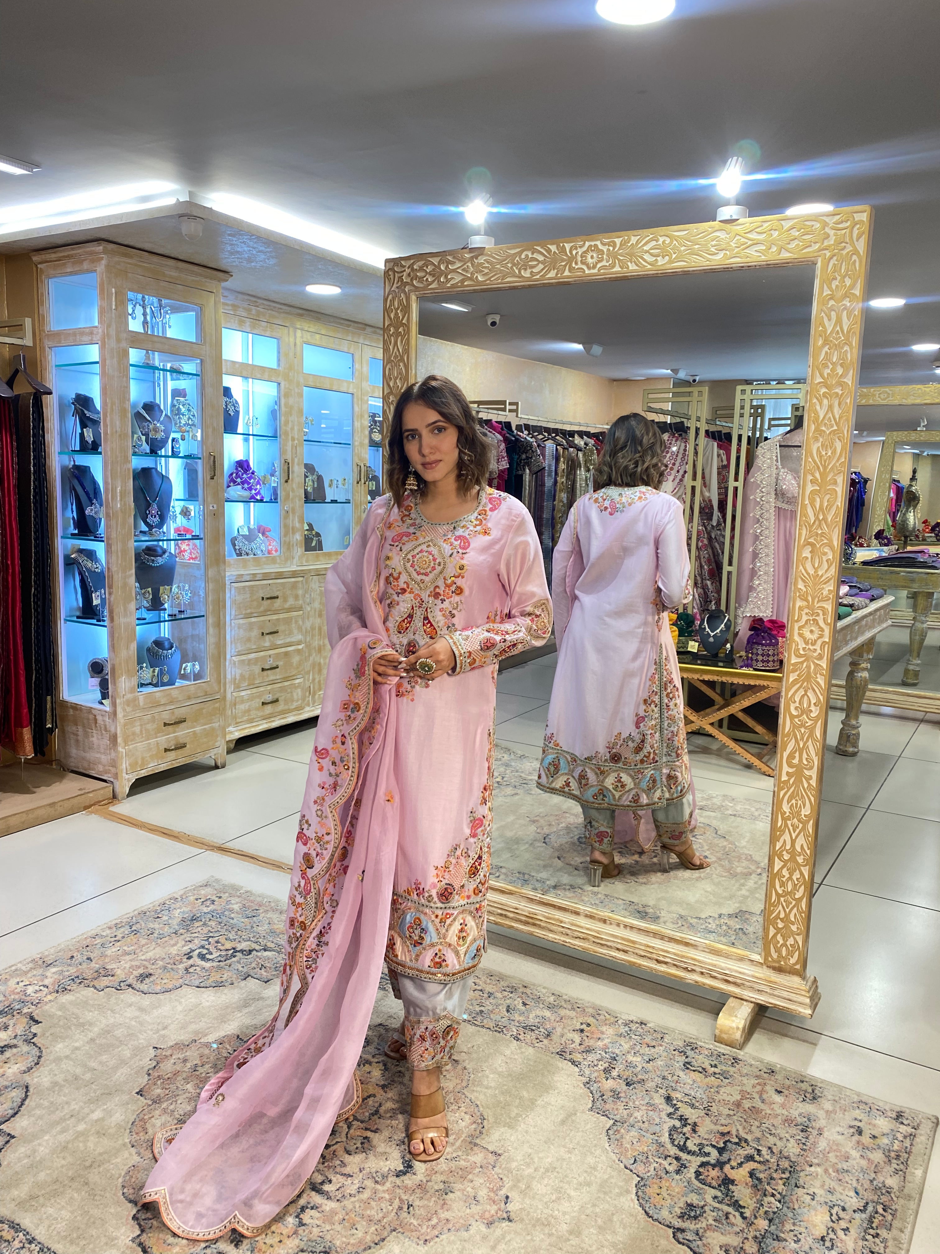 POWDER PINK KURTA SET