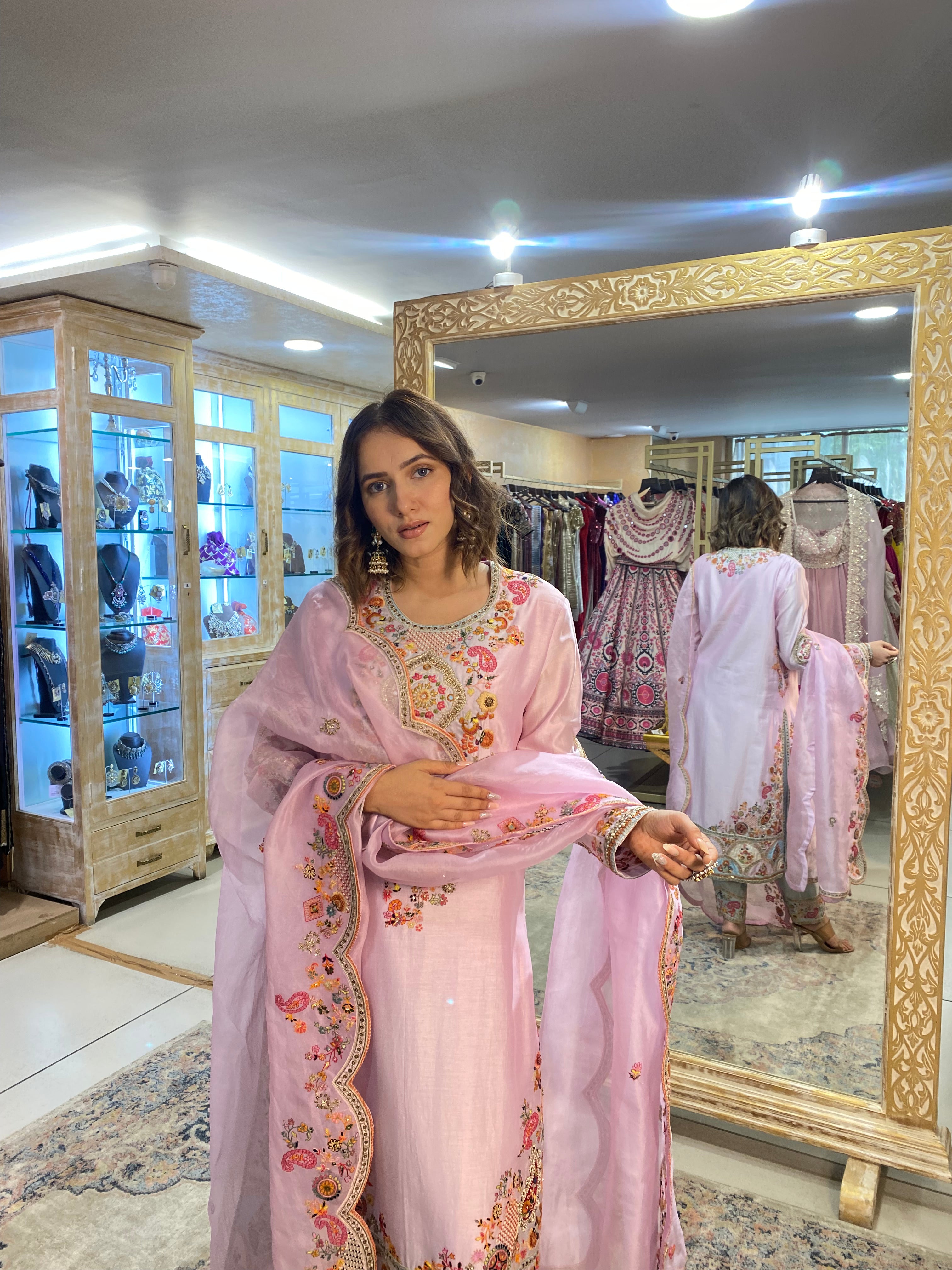 POWDER PINK KURTA SET